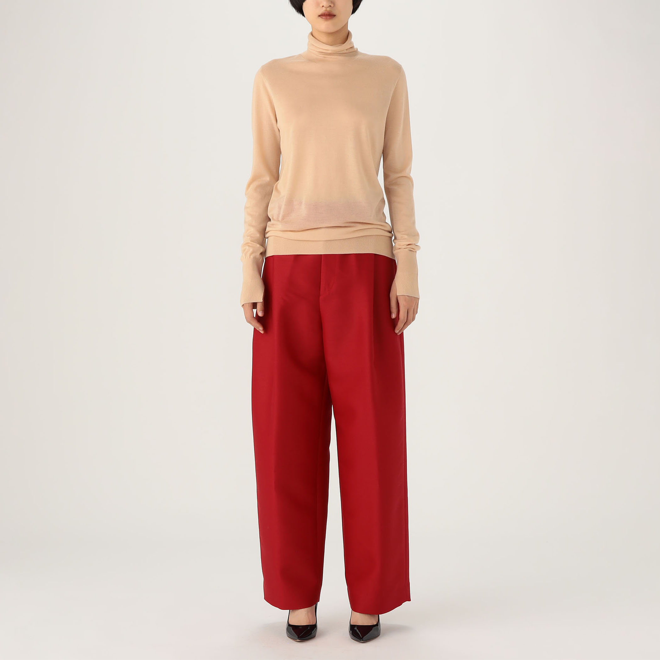 TOMORROWLAND .B シルクツイル タックシャツ シルク TOMORROWLAND .B（トゥモローランドビー）の「シルクツイル タック