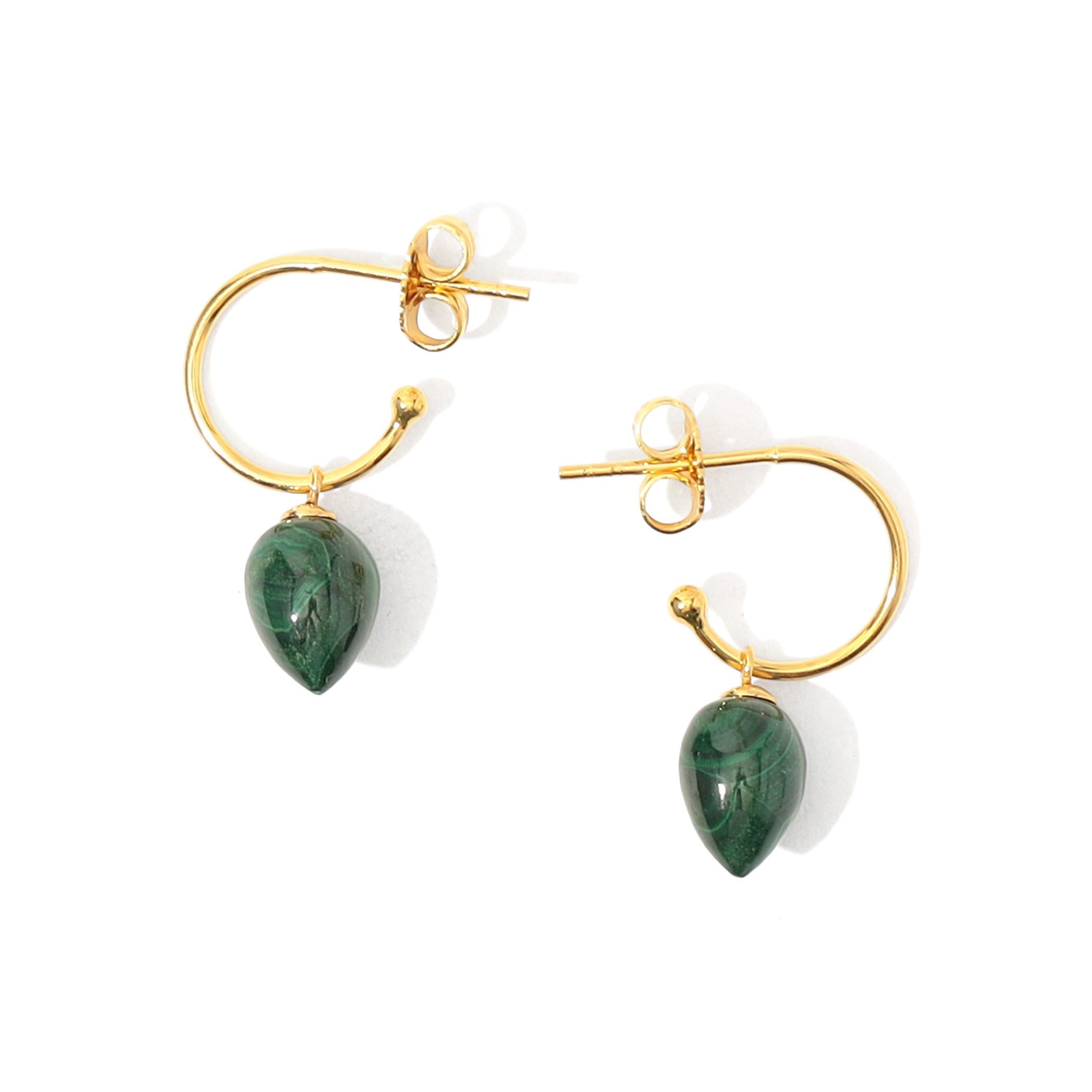 mounir malachite ピアス