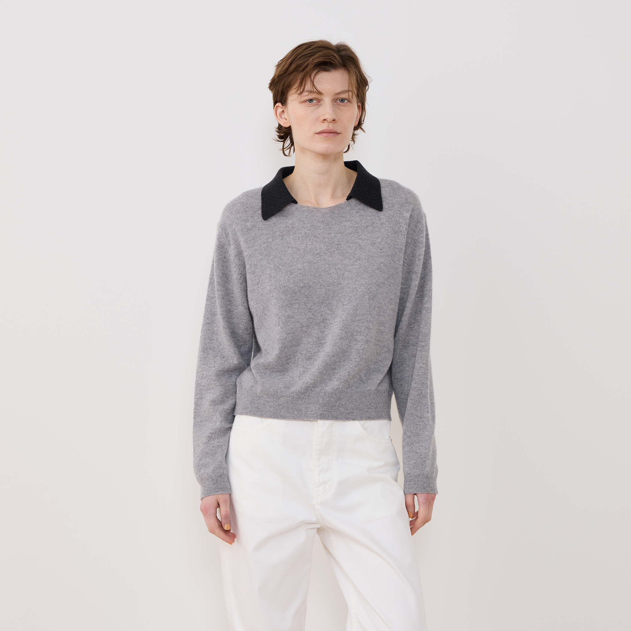 スコットランド製　カシミア　カシミヤ スコットランドカシミヤ クレリックプルオーバー｜トゥモローランド