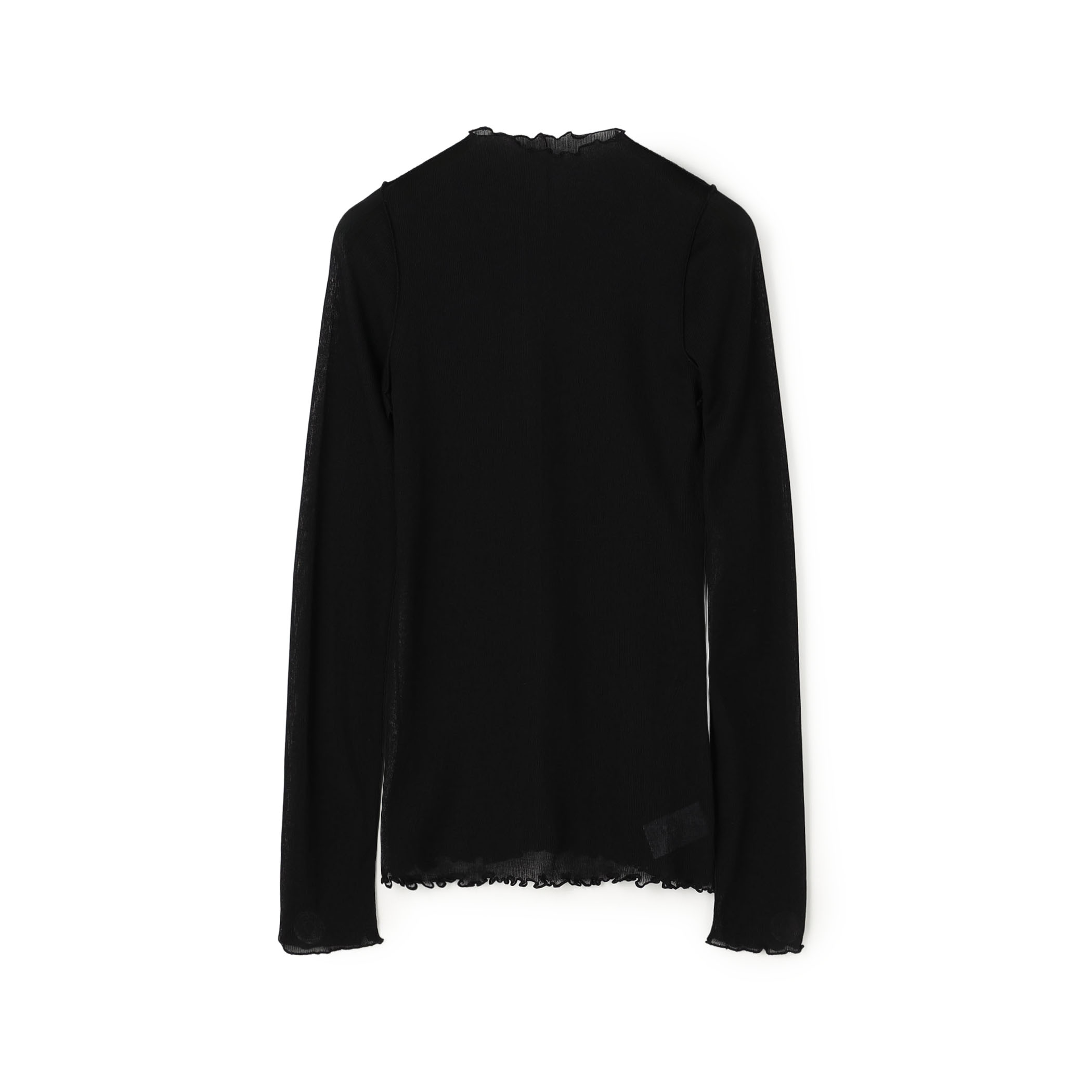 HAKUJI シアーリブ ボトルネックプルオーバー