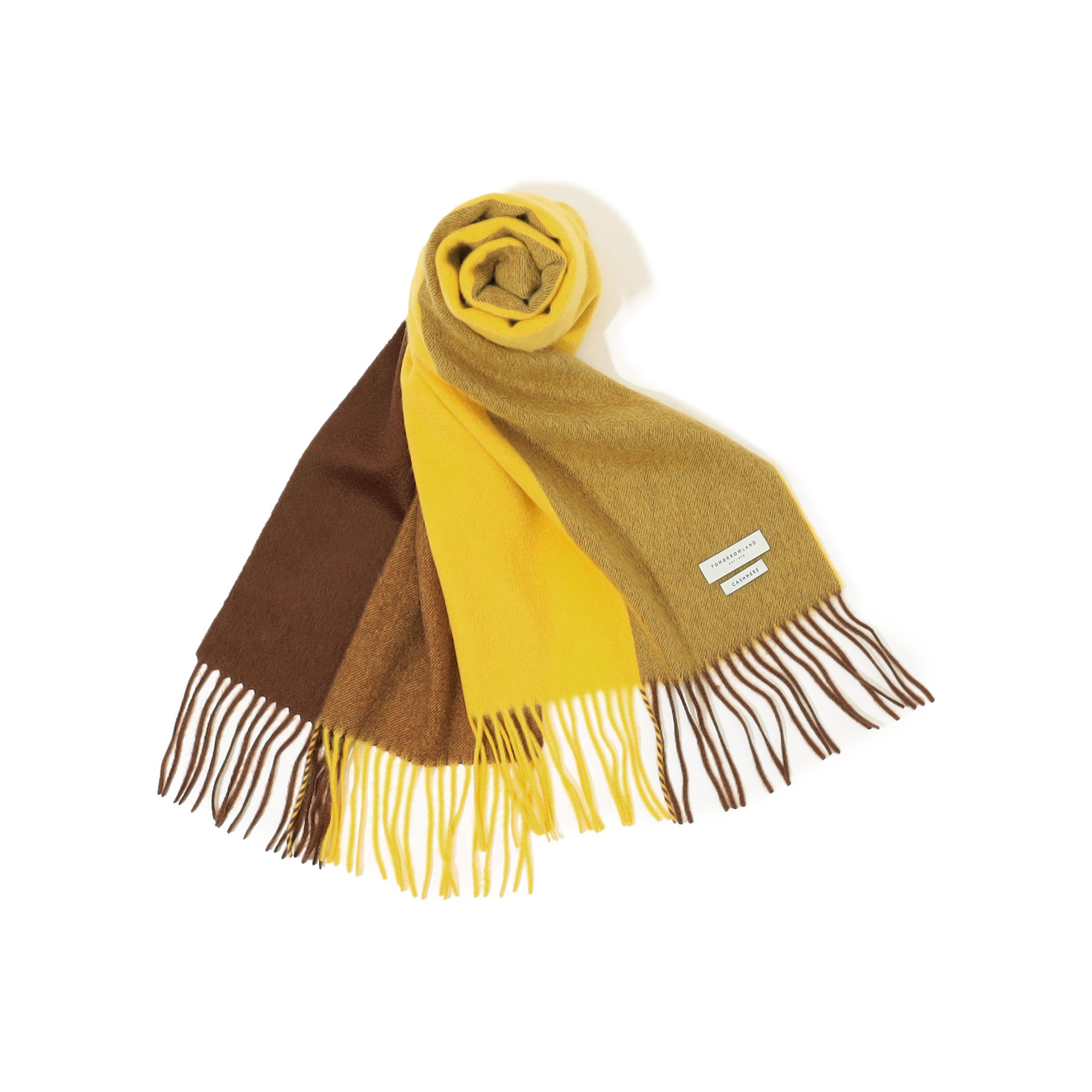 TOMORROWLAND カシミヤ パネルチェックマフラー