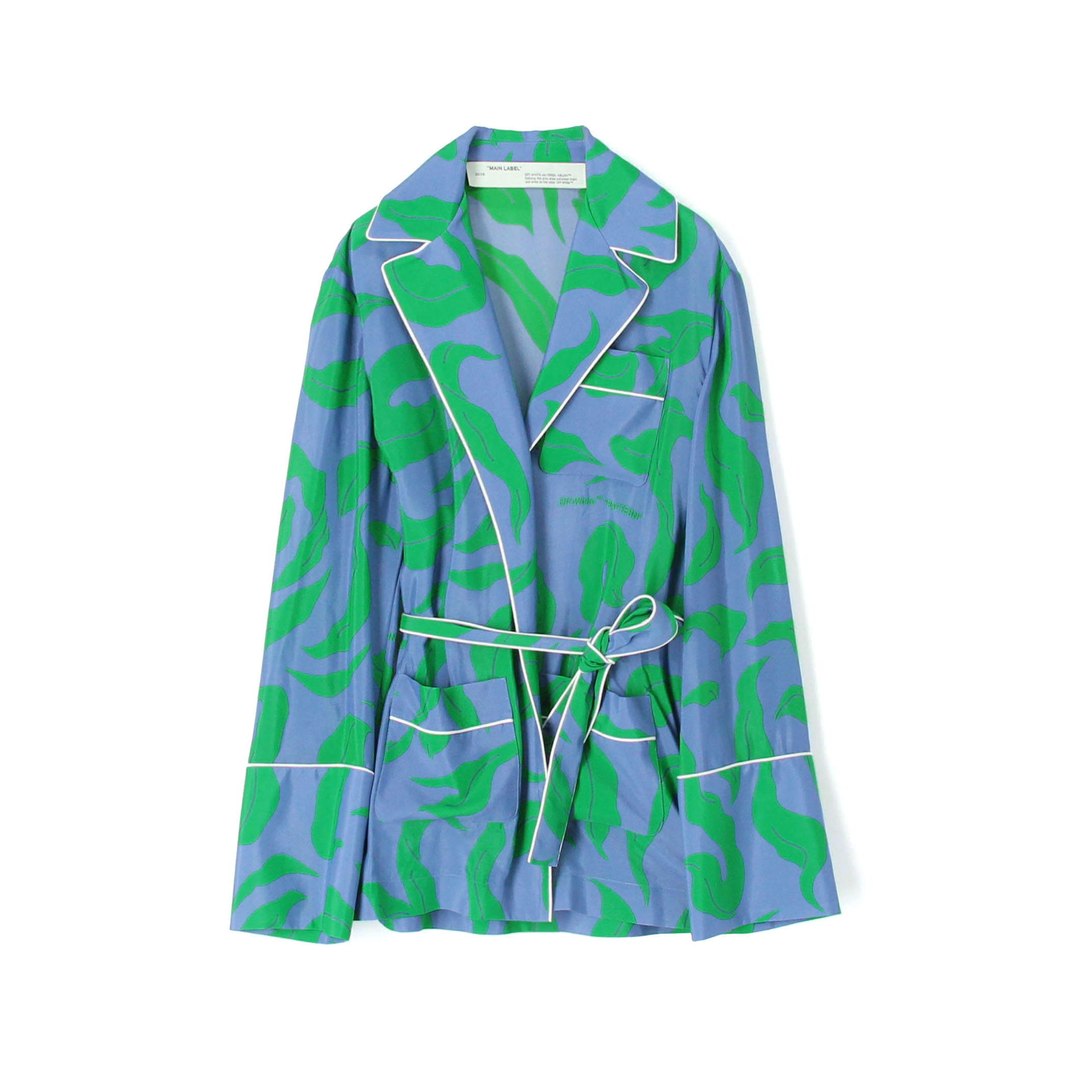 Off-White LEAVES ILLUSION PAJAMAS レーヨンシルク パジャマシャツジャケット