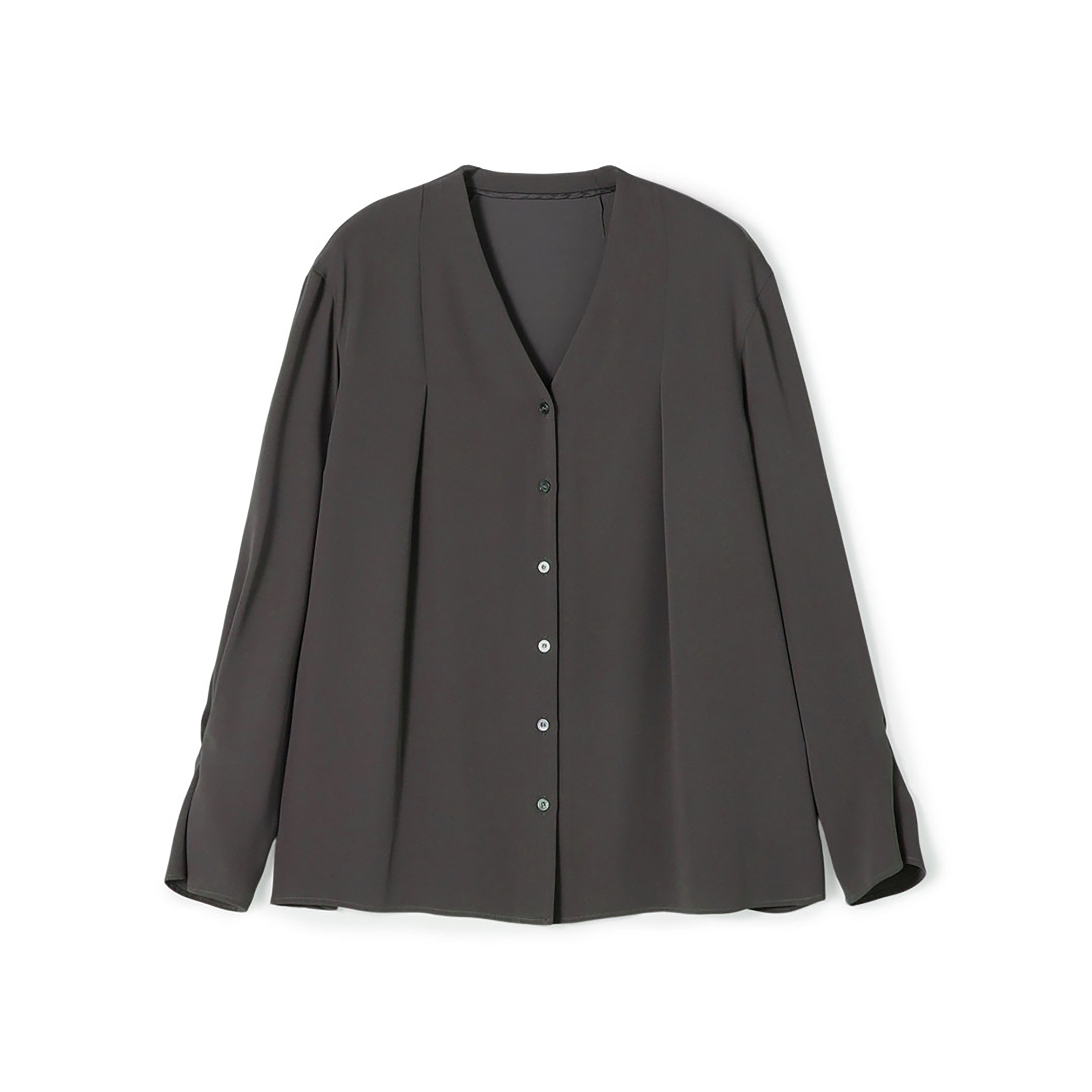 【WEB先行予約】マットサテン Vネックブラウス