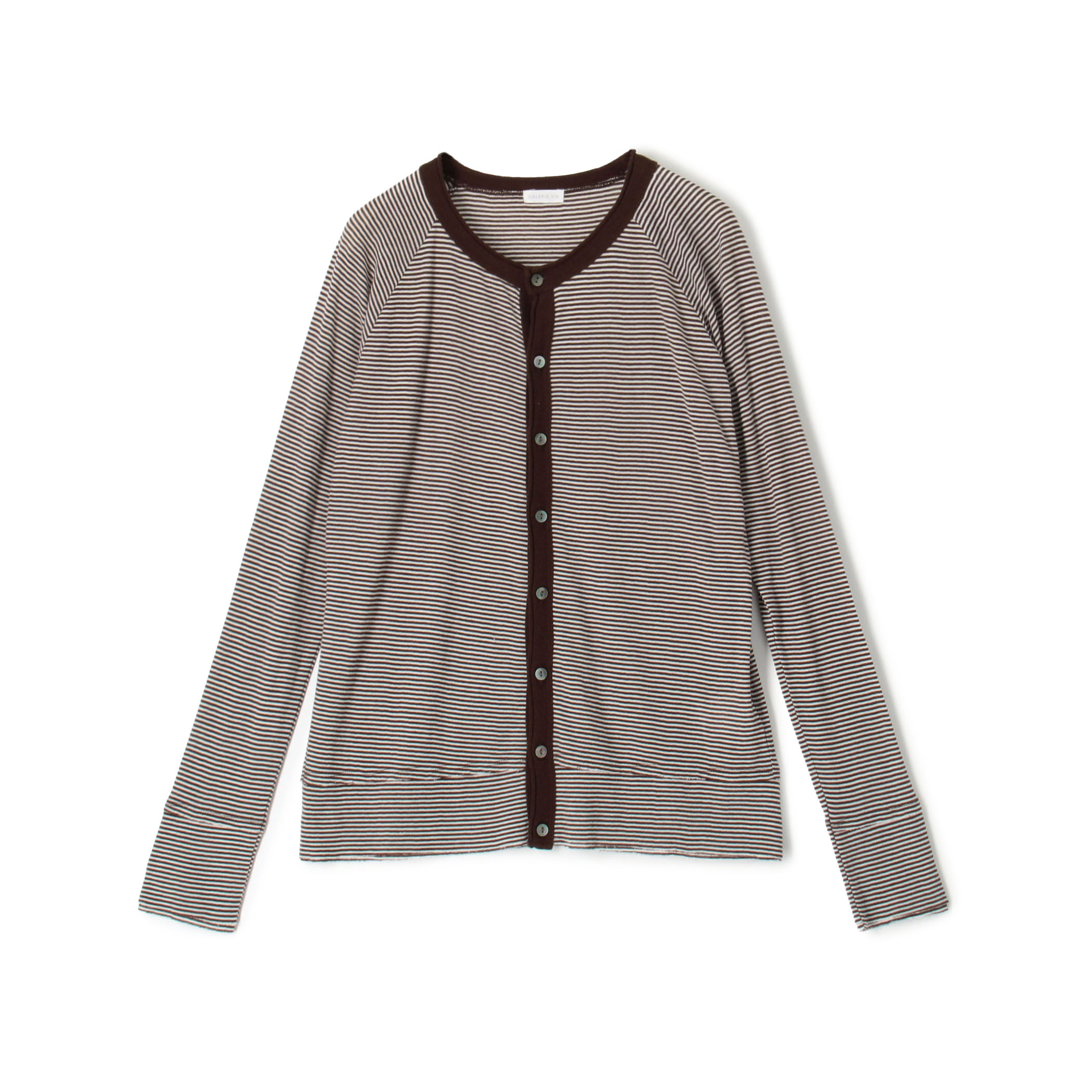 ガーゼフライスジャージー クルーネックカーディガン