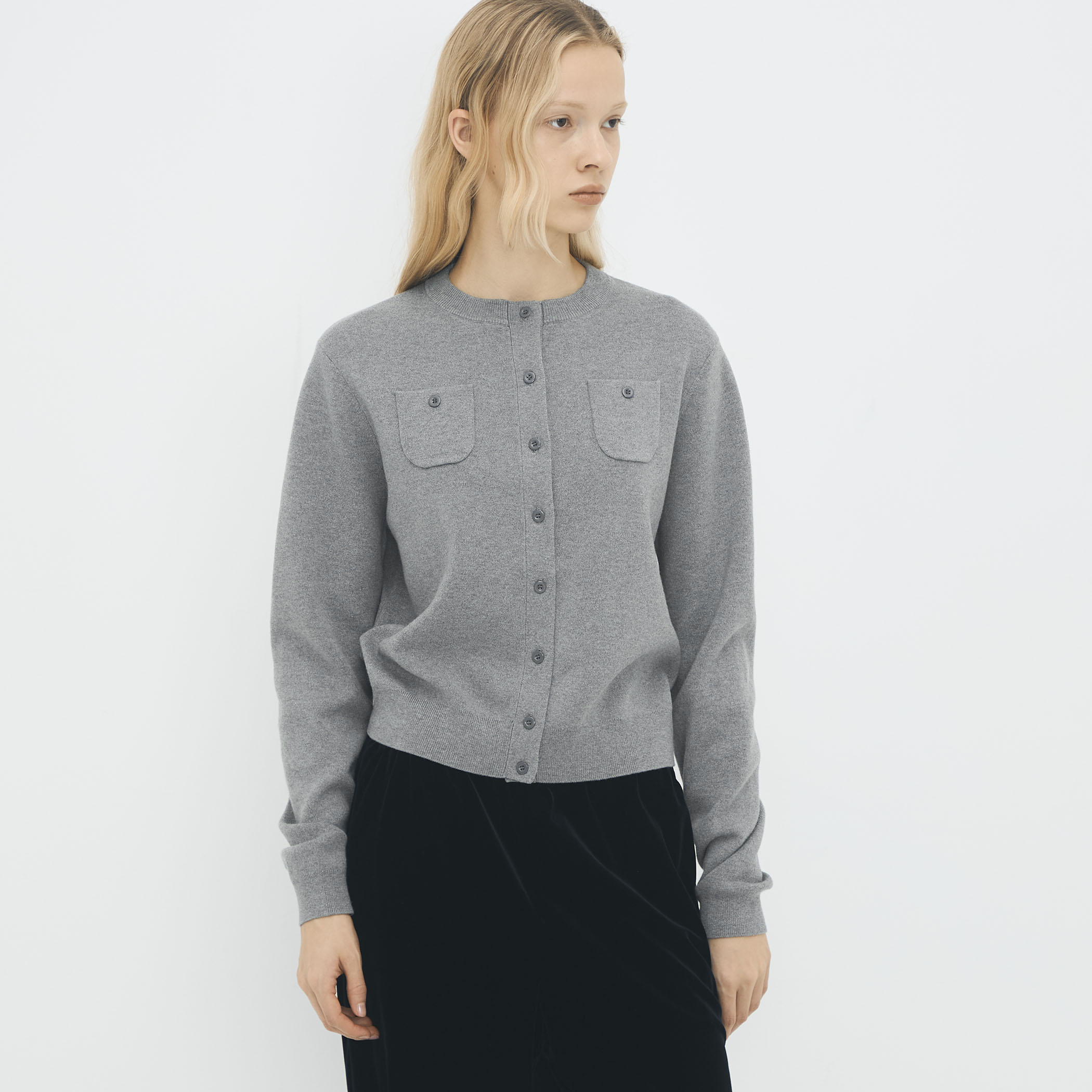 コットンカシミヤ クルーネックカーディガン｜トゥモローランド 公式通販