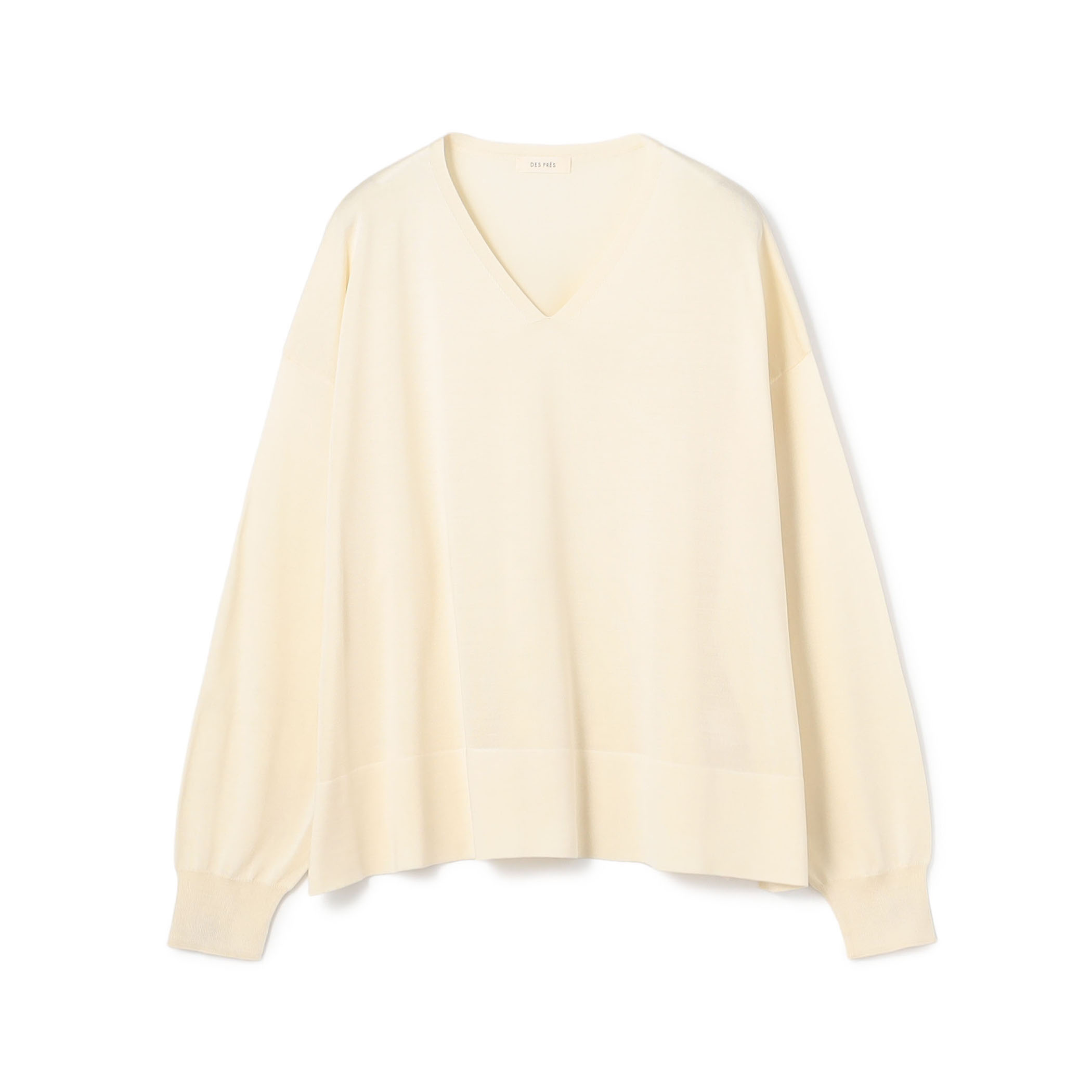 マットシルク Vネックプルオーバー