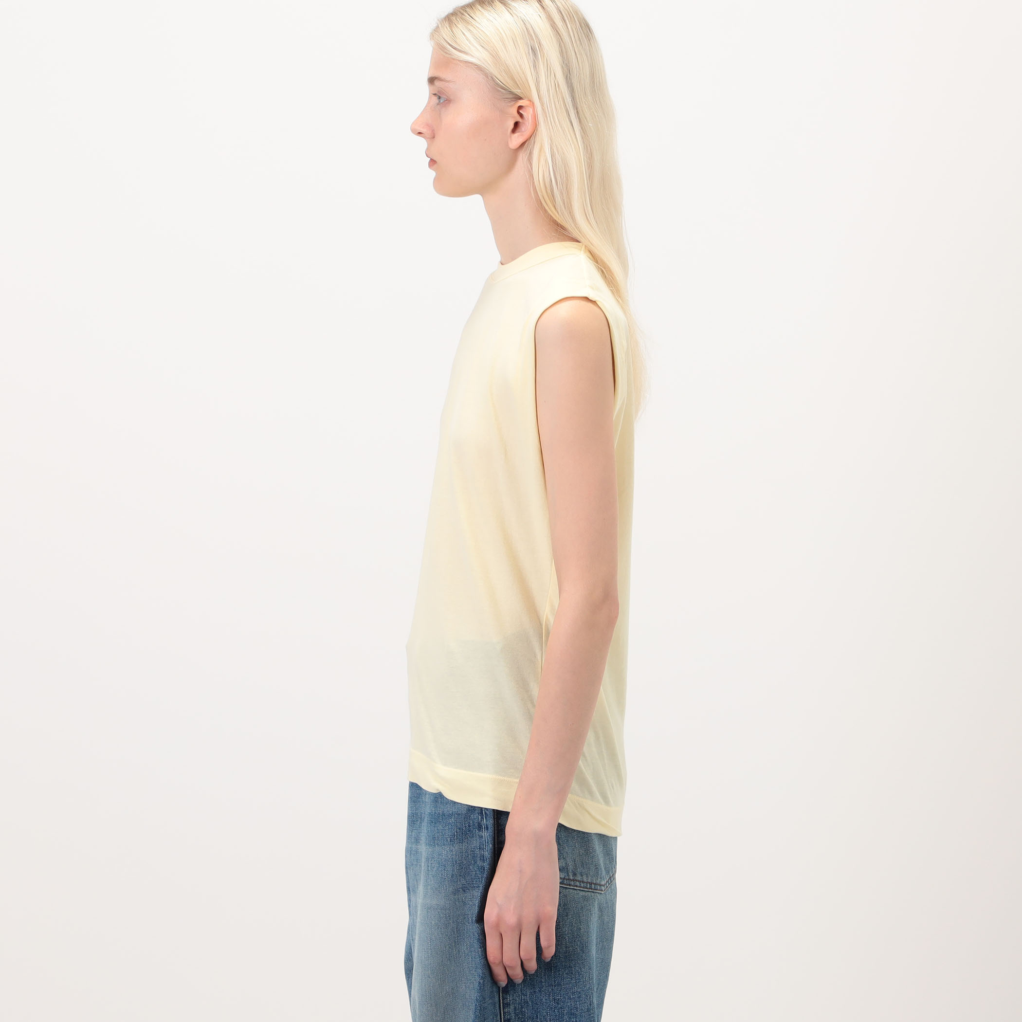 ATON FRESCA SINGLE JERSEY ノースリーブプルオーバー