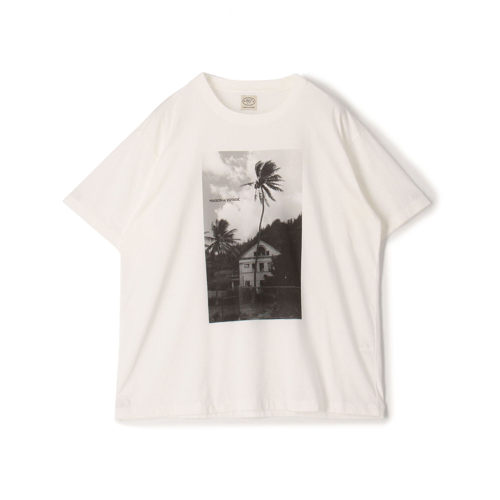 MAISON et VOYAGE コットン プリントTシャツ