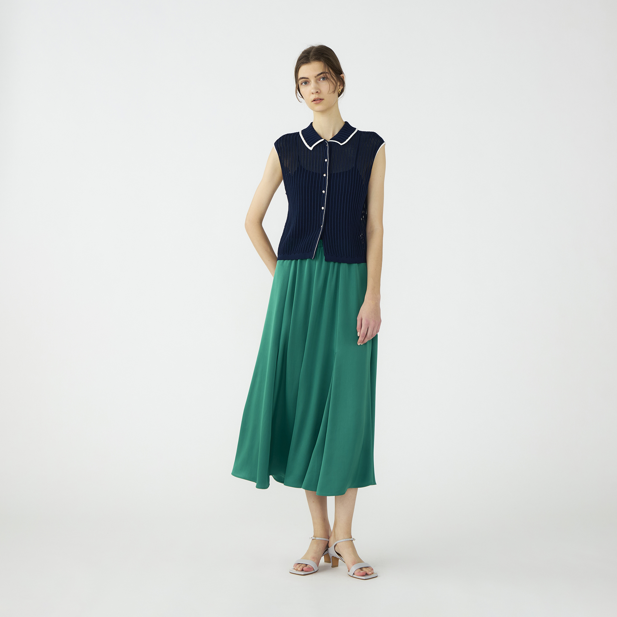 WEB先行予約】ライトウェイトサテン マーメイドスカート