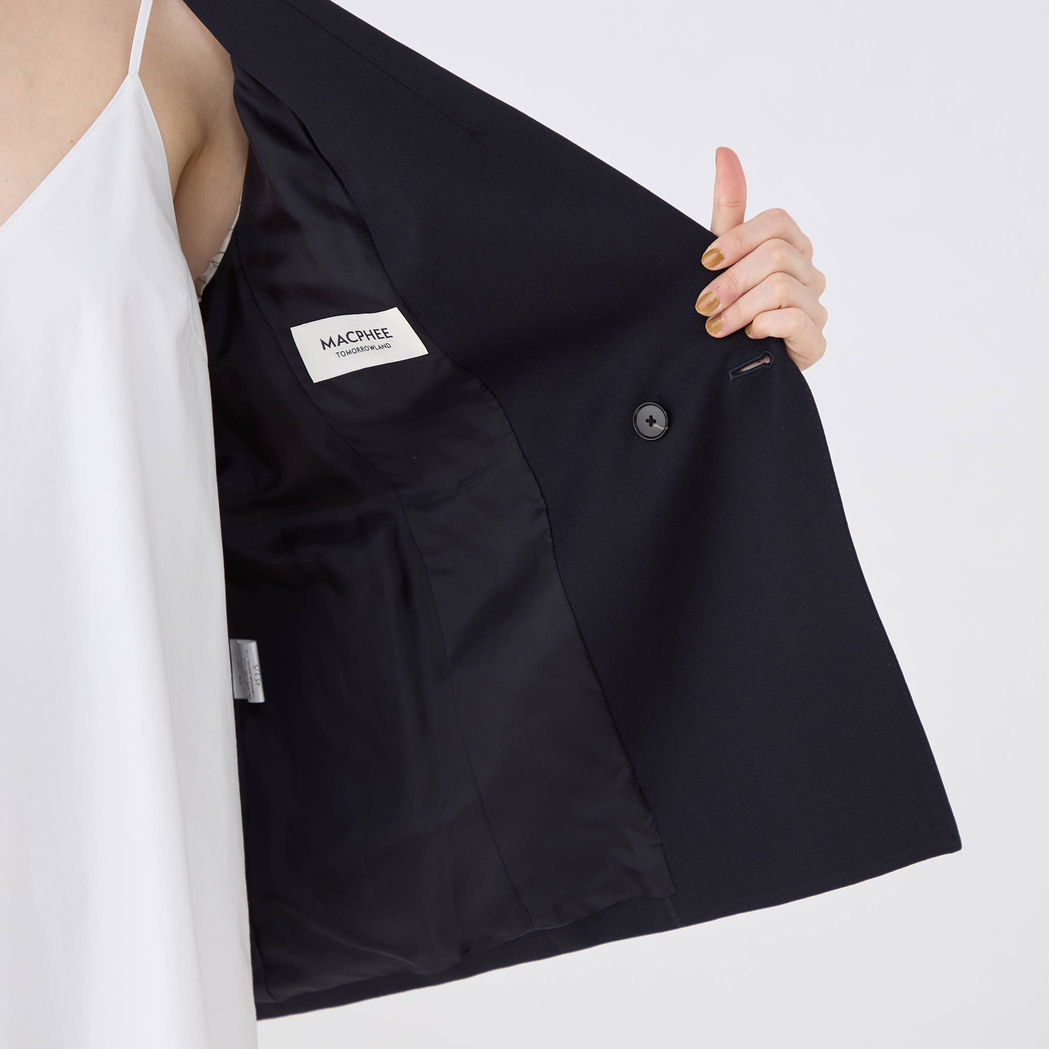 美品✨　MACPHEE 23SS ラッセルコットン ダブルブレストジャケット ラッセルコットン ダブルブレストジャケット｜トゥモローランド
