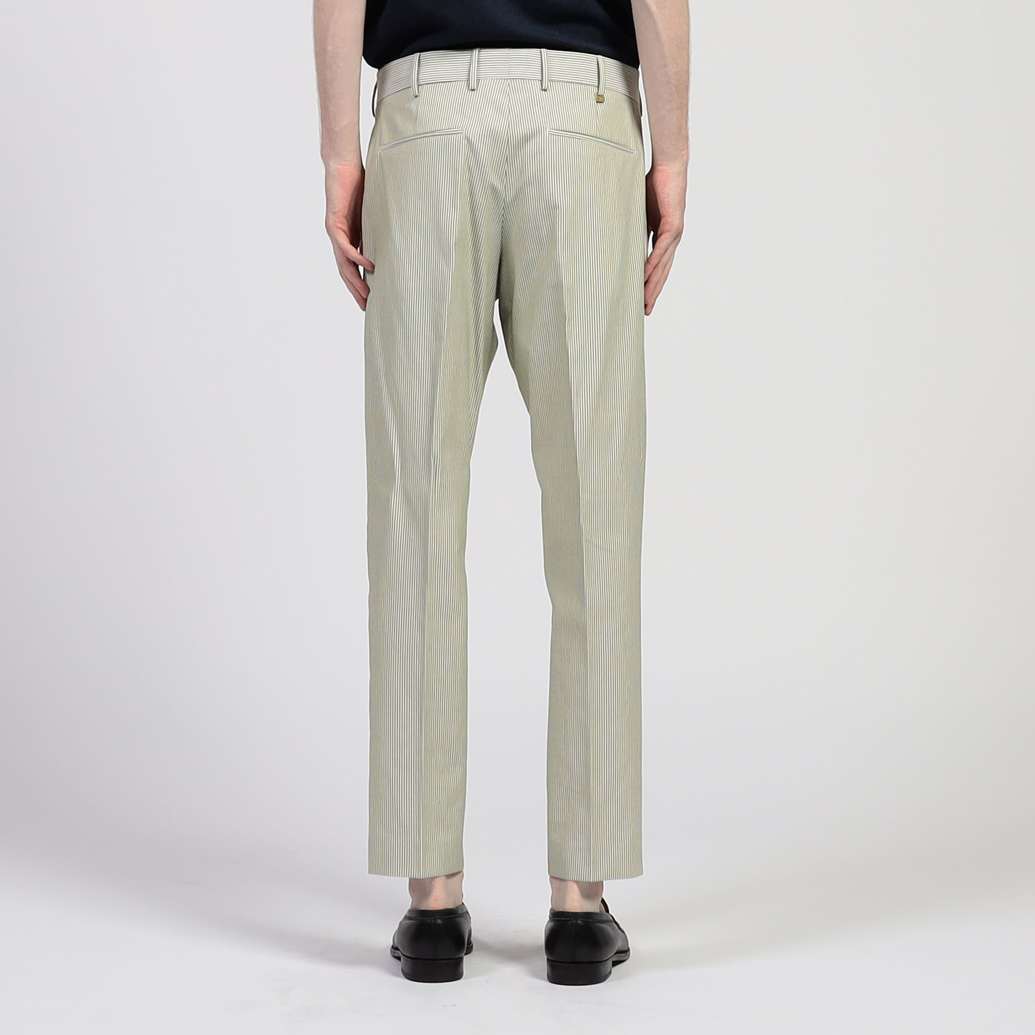 PT TRINO Rebel Fit コットンシルク ノープリーツスラックス