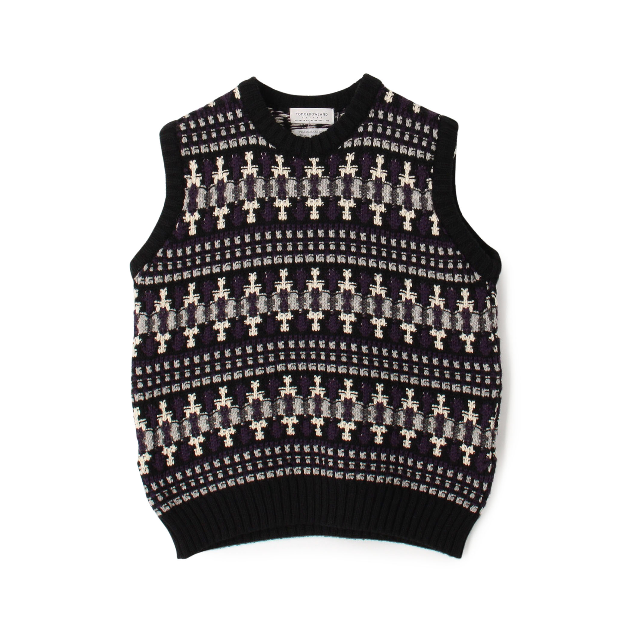 【別注】Redeux メリノウールフェアアイル柄 クルーネックニットベスト