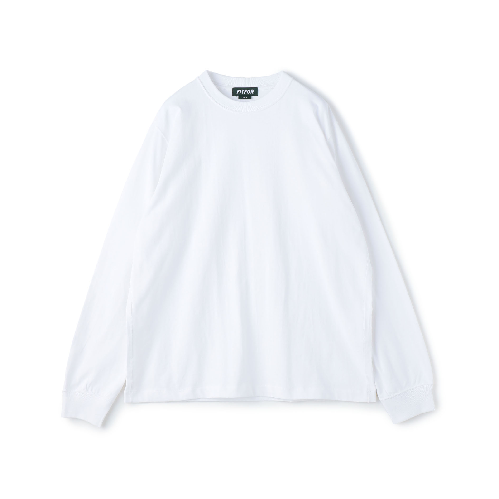 fitfor BASIC LONG SLEEVE TEE コットン クルーネックロングスリーブプルオーバー
