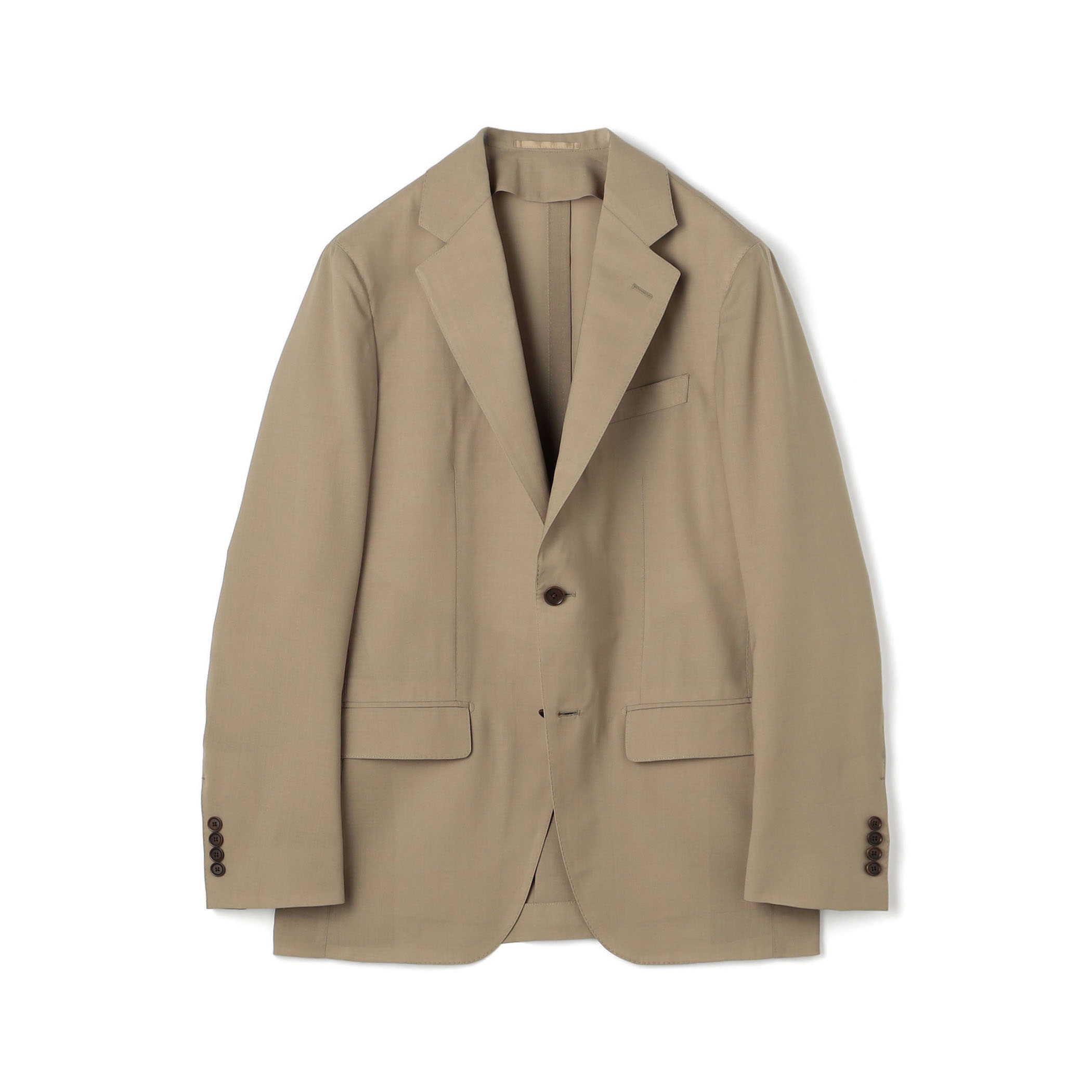 Super120'sウールポリエステル シングルブレステッド2Bジャケット