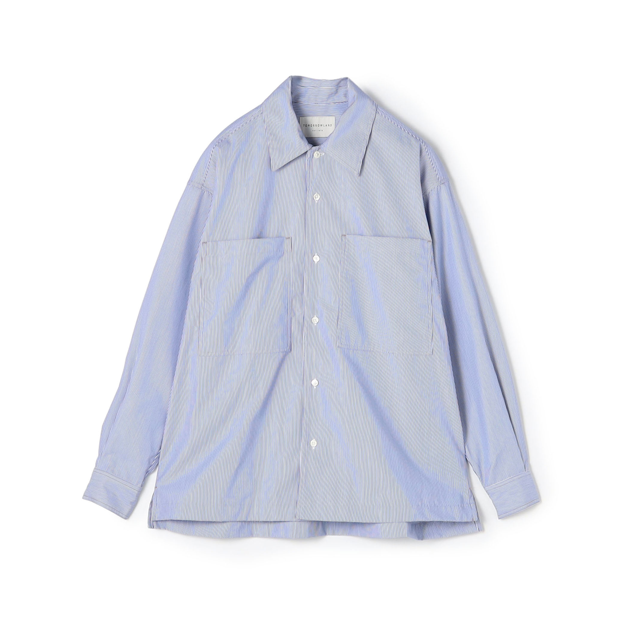 【店舗限定】コットンブルゾンカラー ダブルポケットシャツ