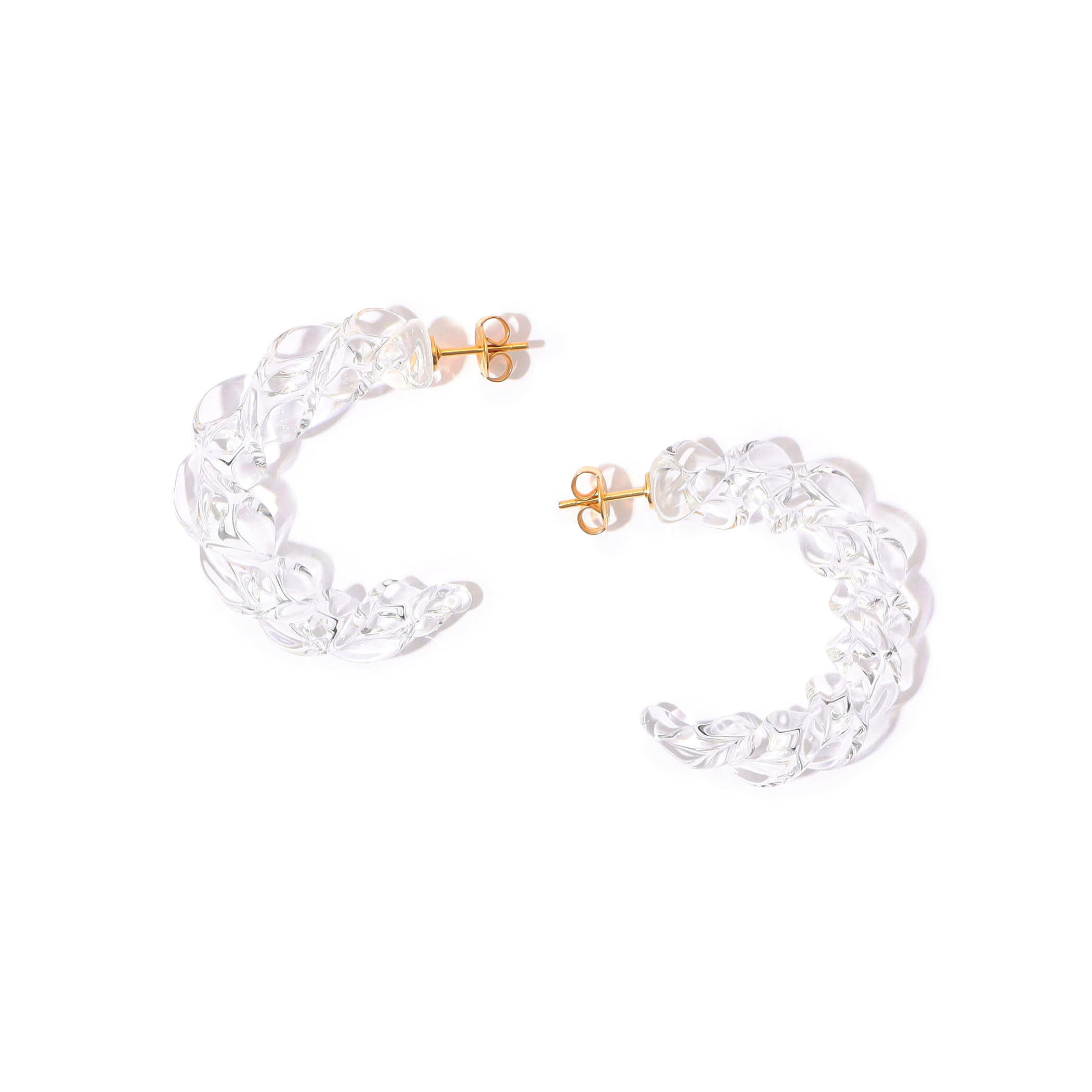 LEVENS JEWELS TWIST HOOP CLEAR ピアス