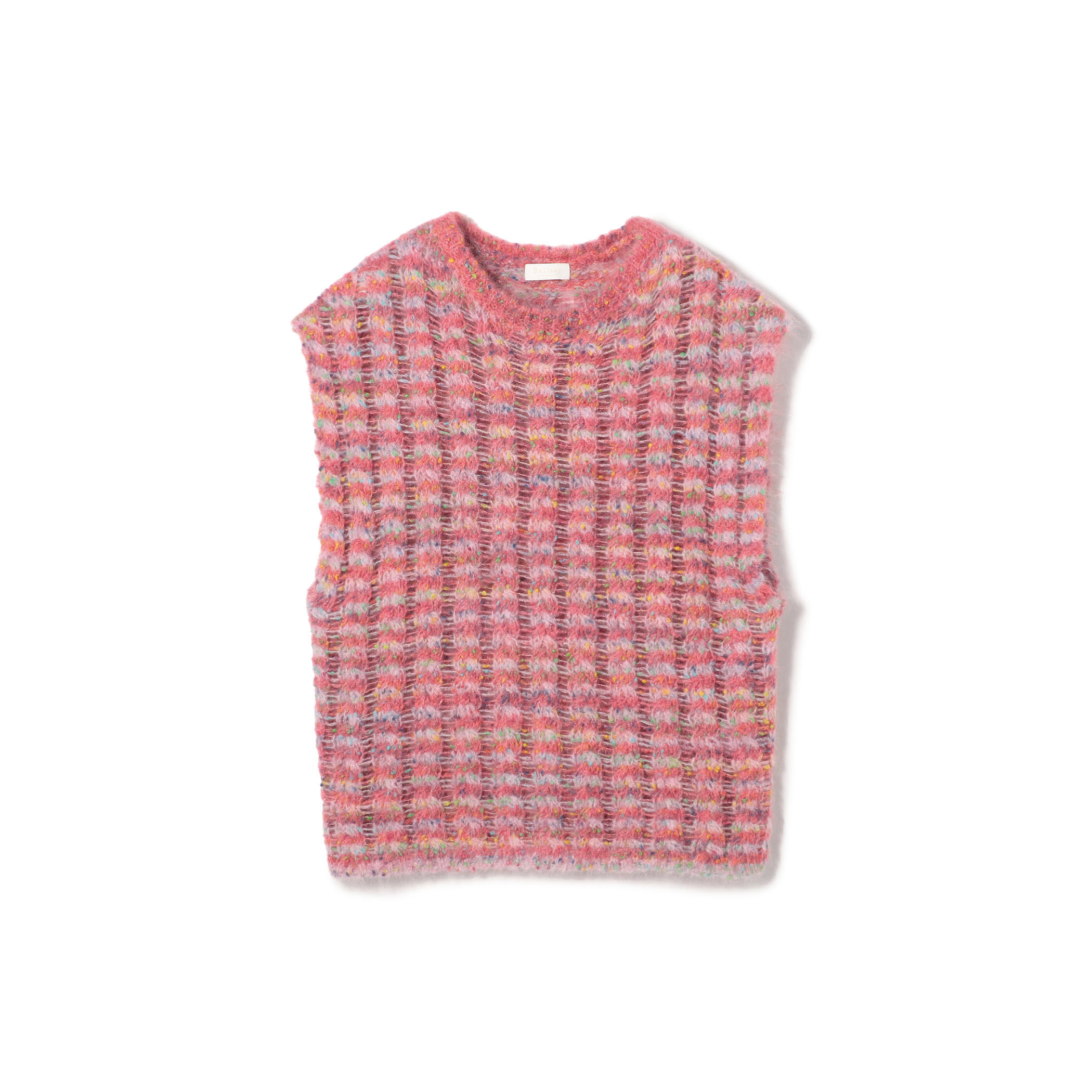 ミックスボーダー クルーネックベスト