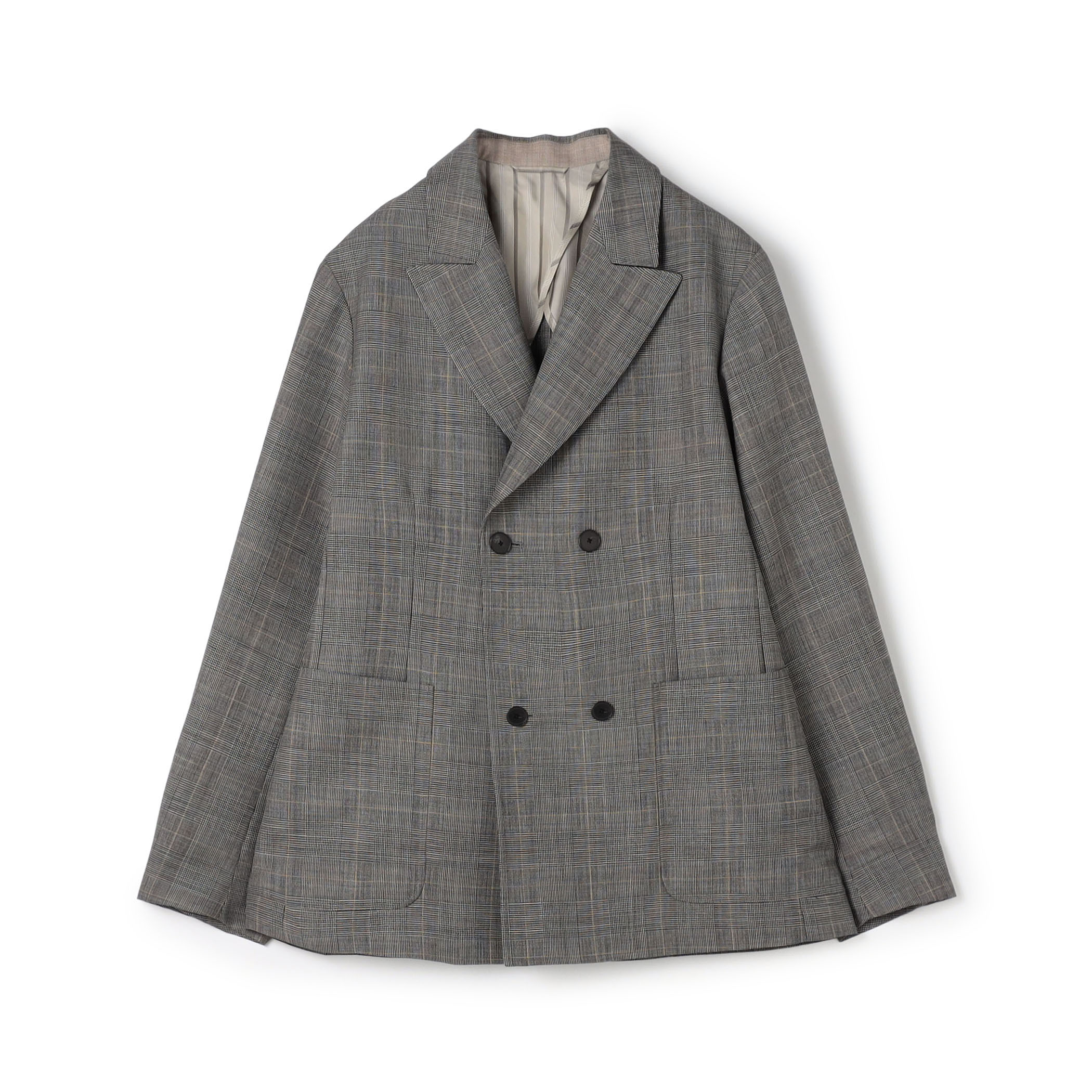 シェットランドウール ダブルブレステッド 4Bジャケット