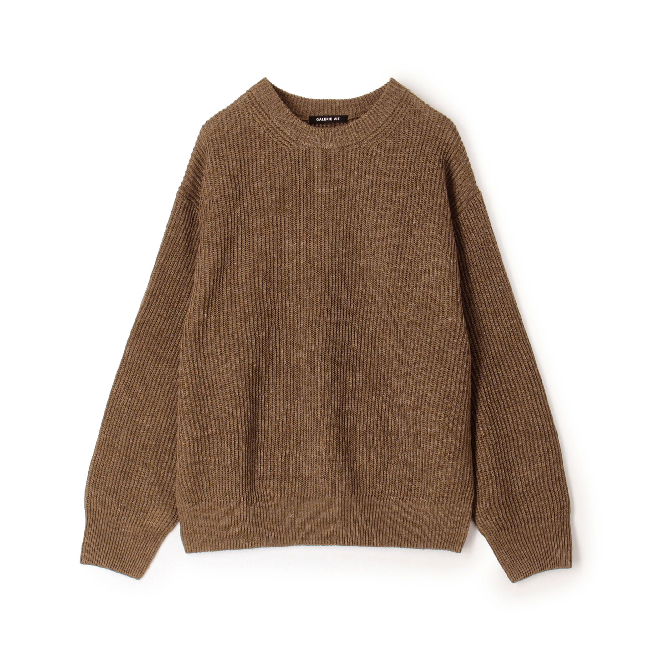 リネンフィッシャーマンズリブ クルーネックプルオーバー