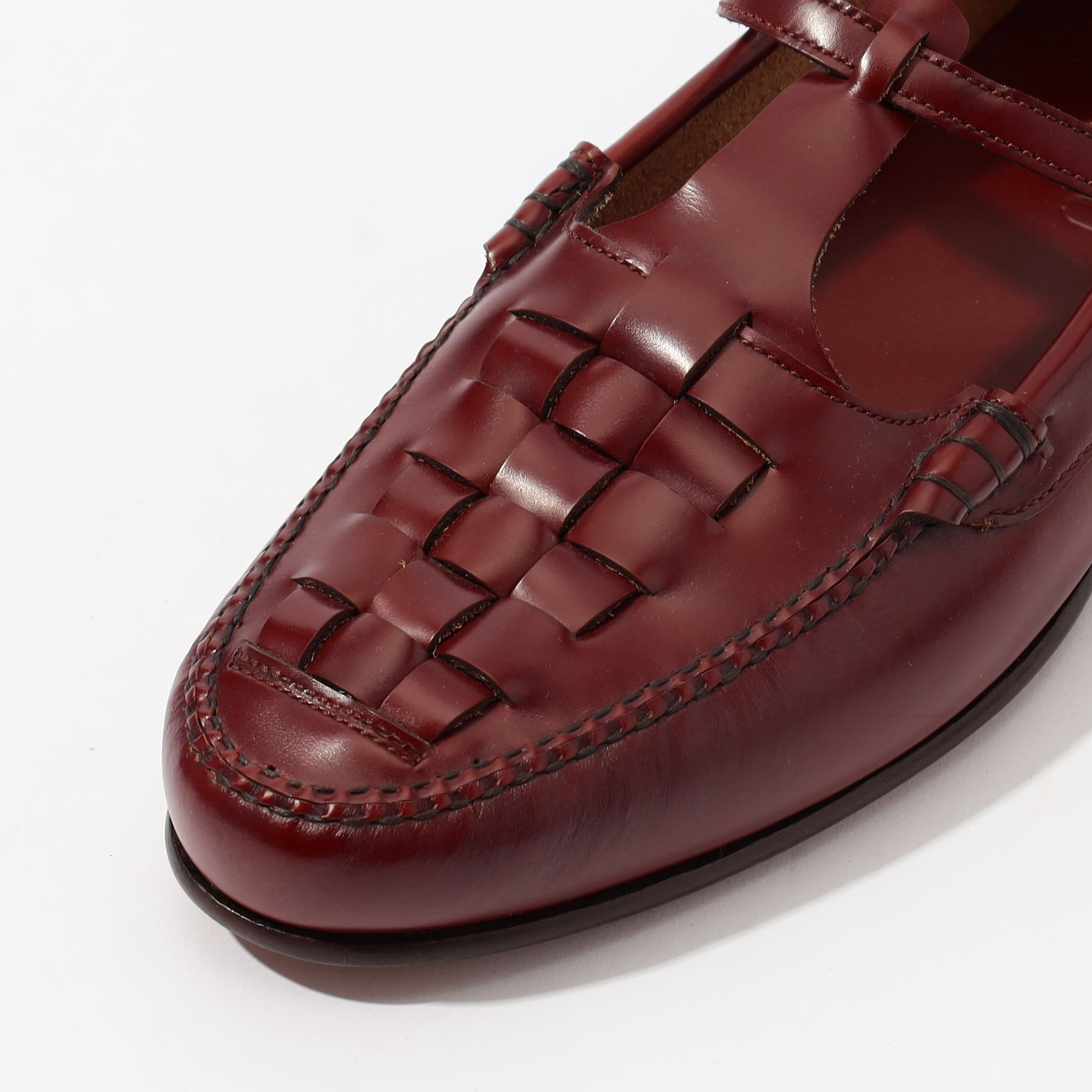 HEREU MAQUEDA Interwoven T-bar Loafer ストラップローファー