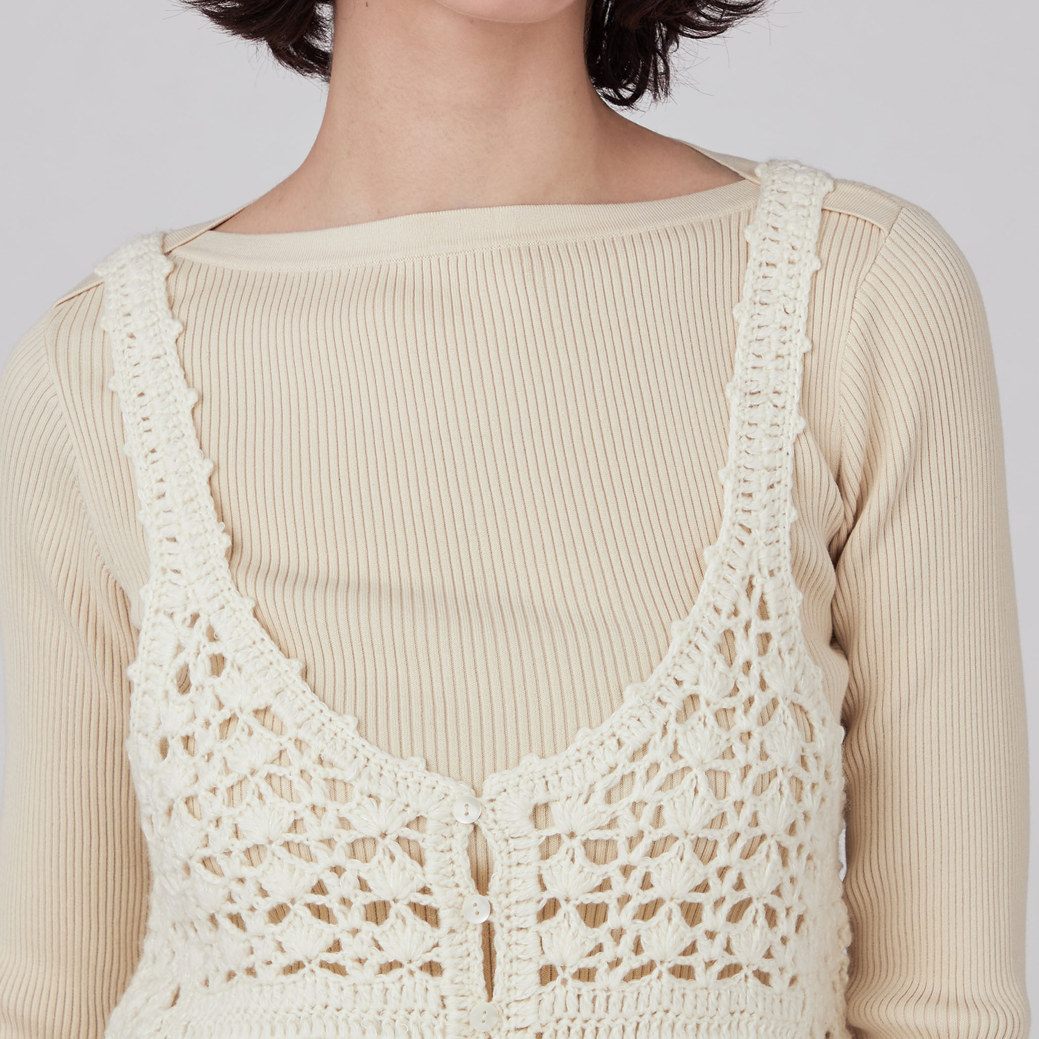 ハンドクロシェ キャミソールジレ｜トゥモローランド 公式通販