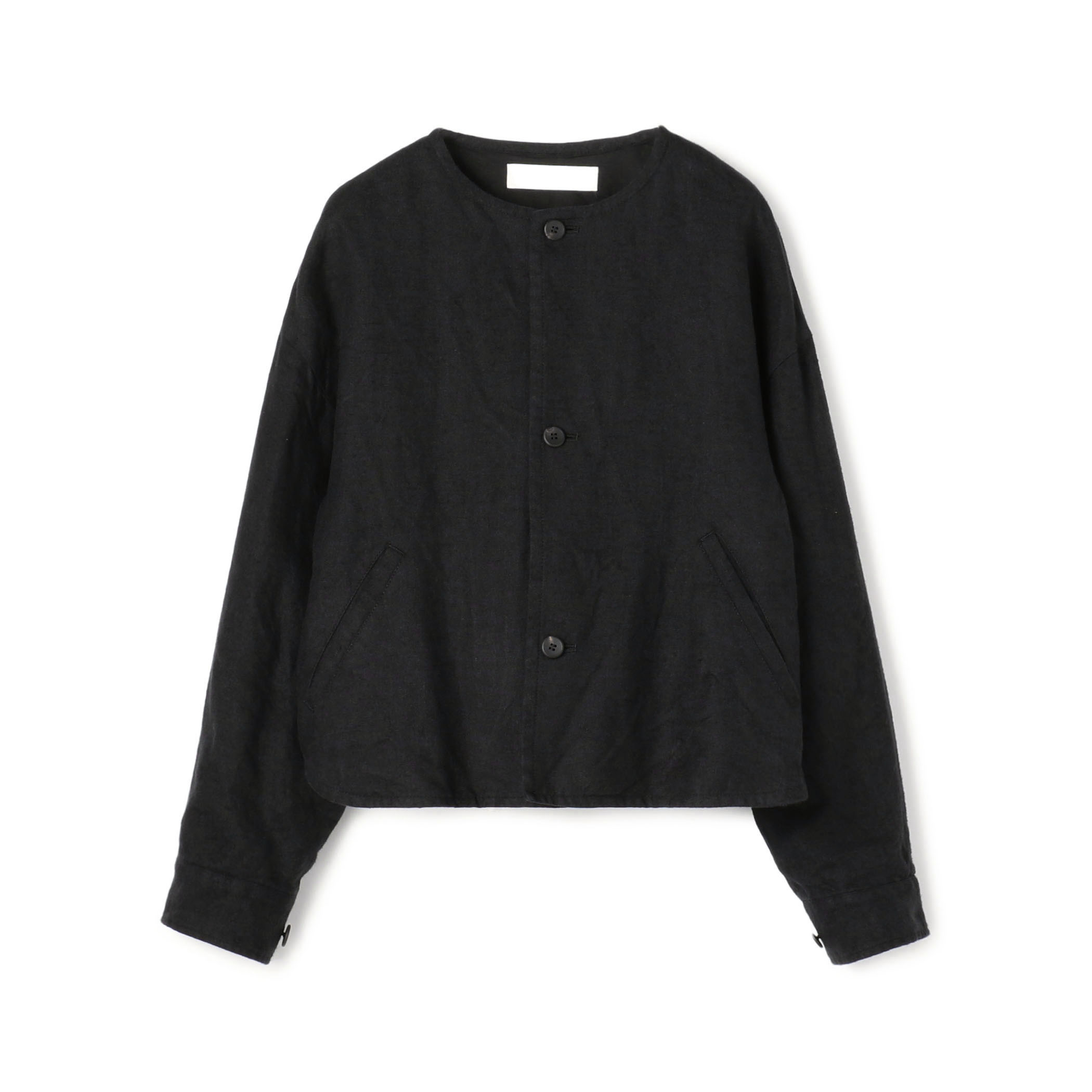 ブラッシュドリネン コクーンブルゾン