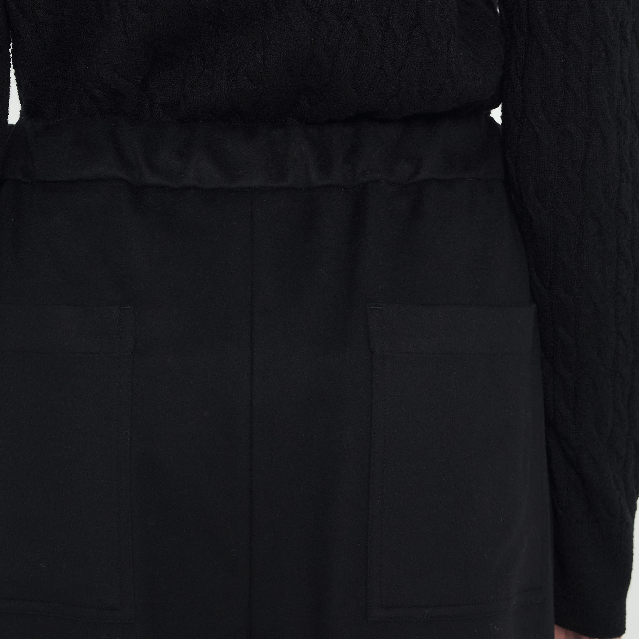 ウールカシミヤビーバー 2タックドローストリングパンツ