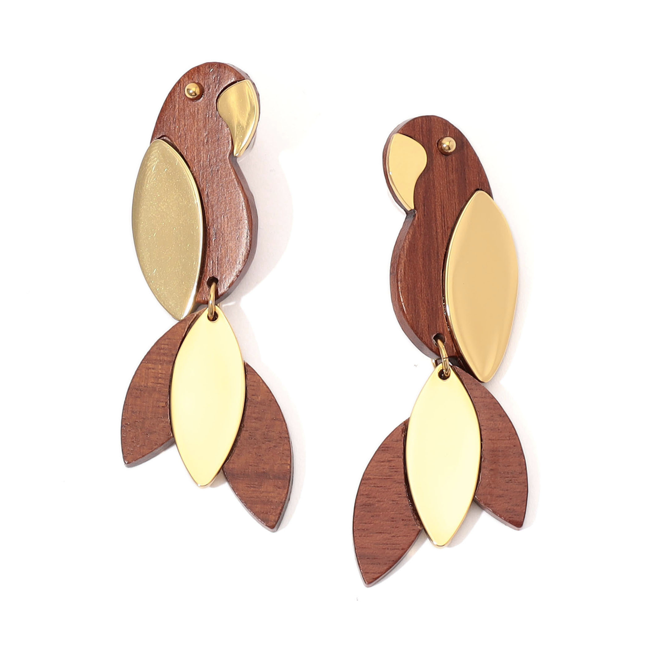 LELE SADOUGHI WOOD PARROT ピアス