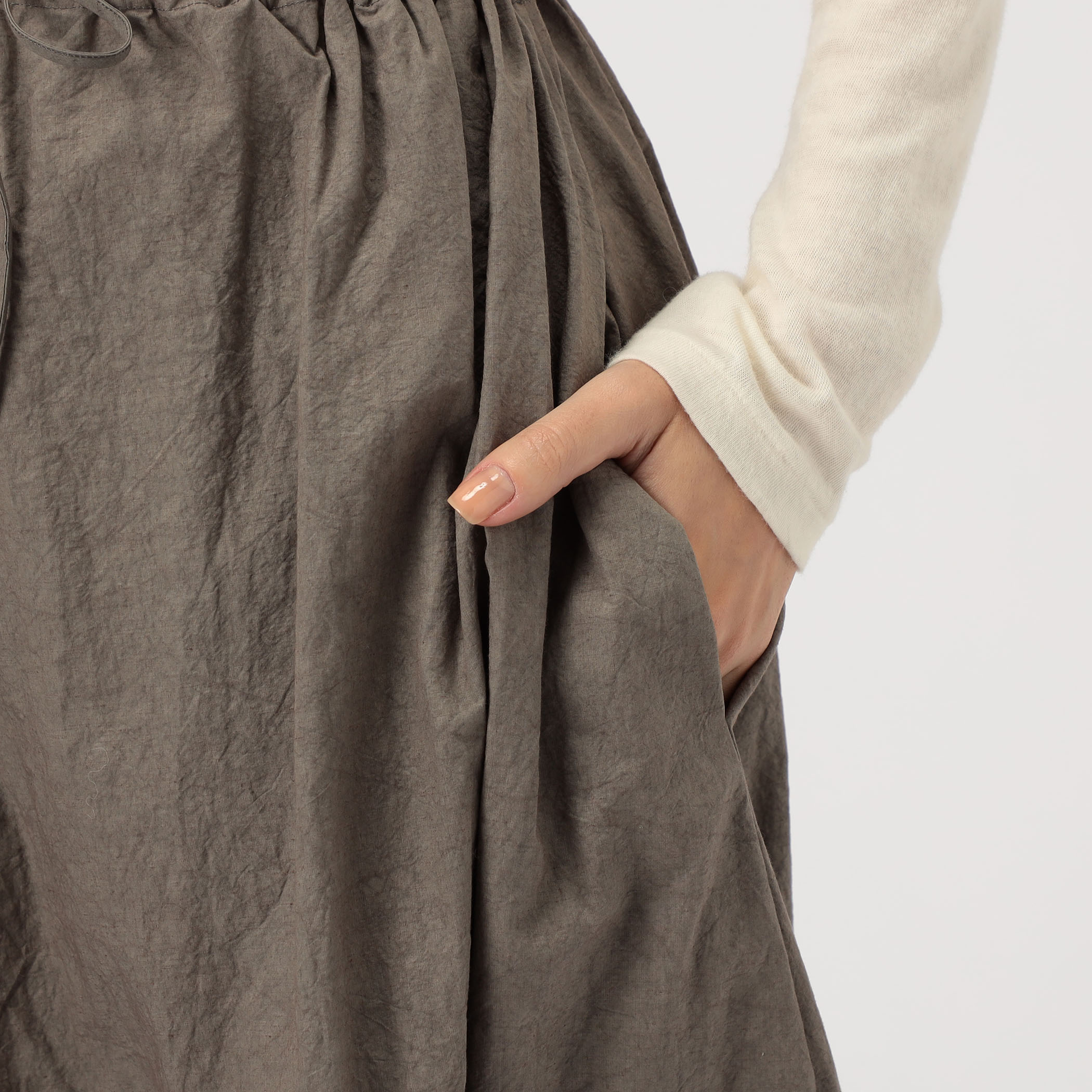 【新品同様】LAUREN MANOOGIAN　スカート　ツイスト　コットンリネン 新品同様】LAUREN MANOOGIAN スカート ツイスト コットンリネン