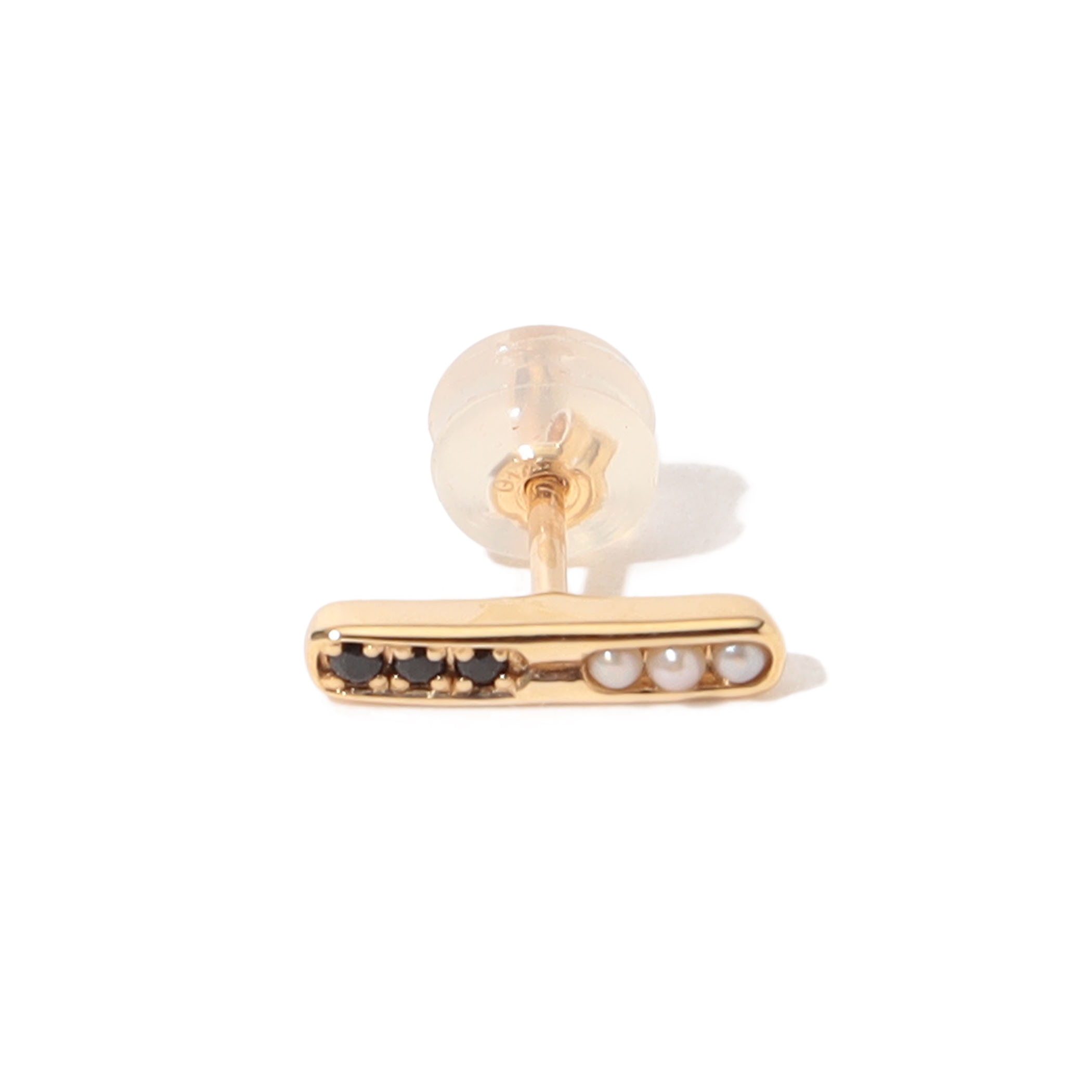 【別注】Hirotaka&times;TOMORROWLAND パール&times;ブラックスピネル バーピアス