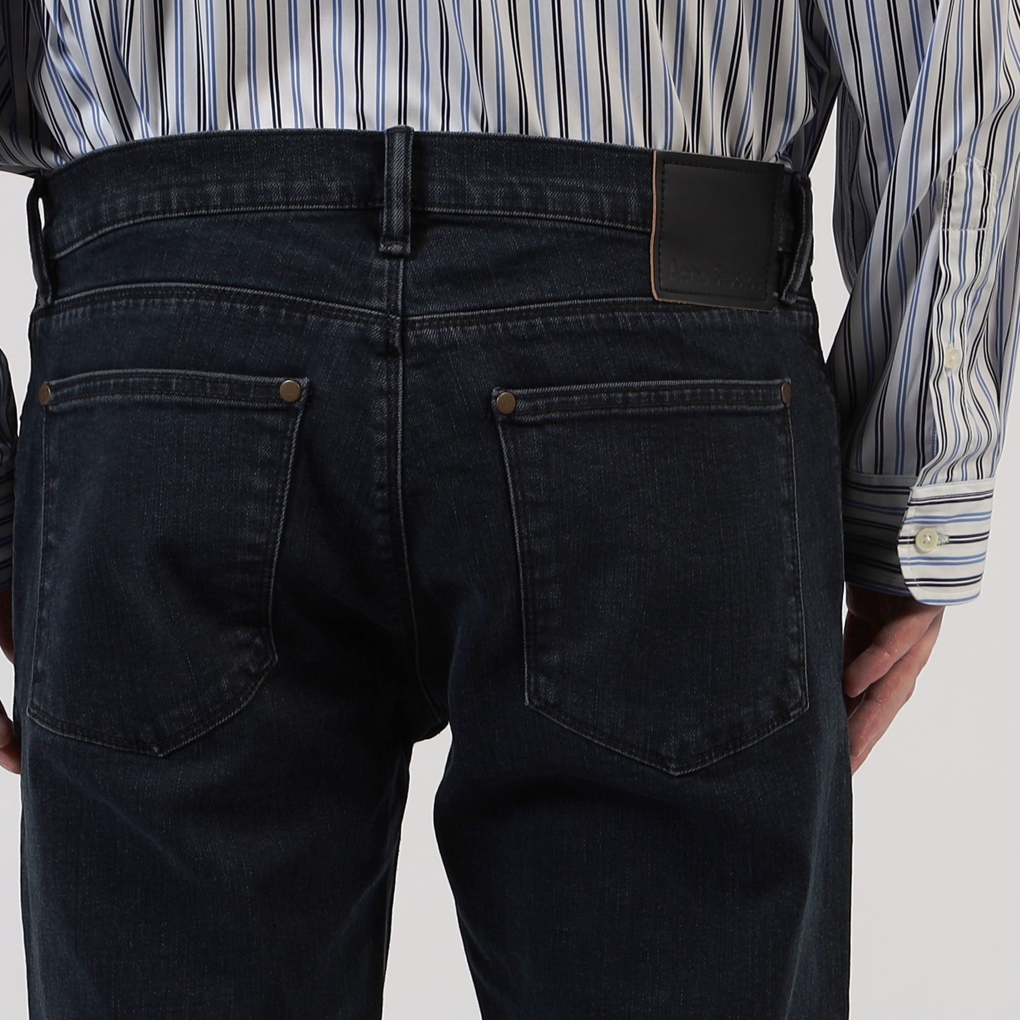 Acne Studios AX BLUE BLACK DENIM コットン ブラックデニム