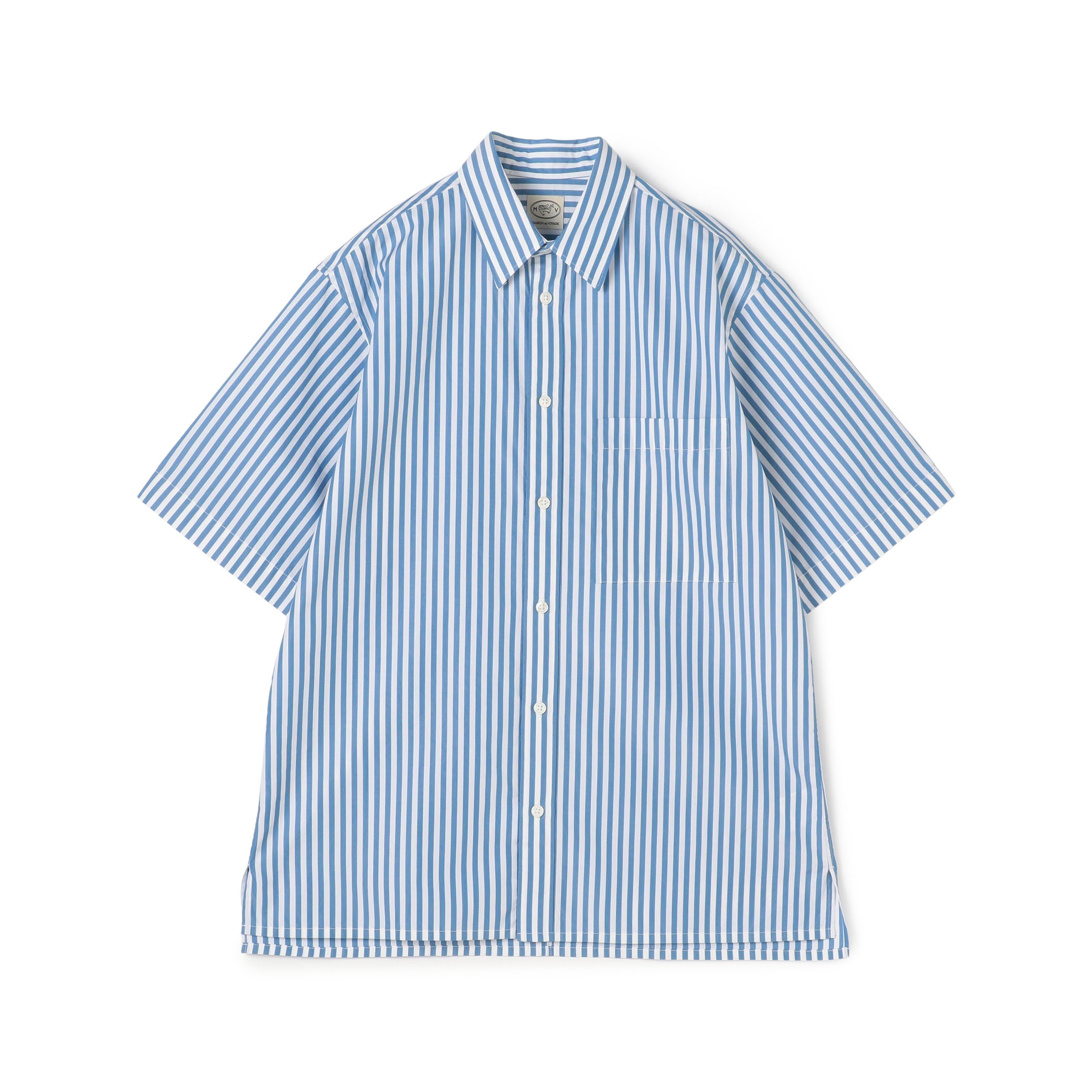 140/2コットンポプリン ハーフスリーブレギュラーカラーシャツ ALUMO