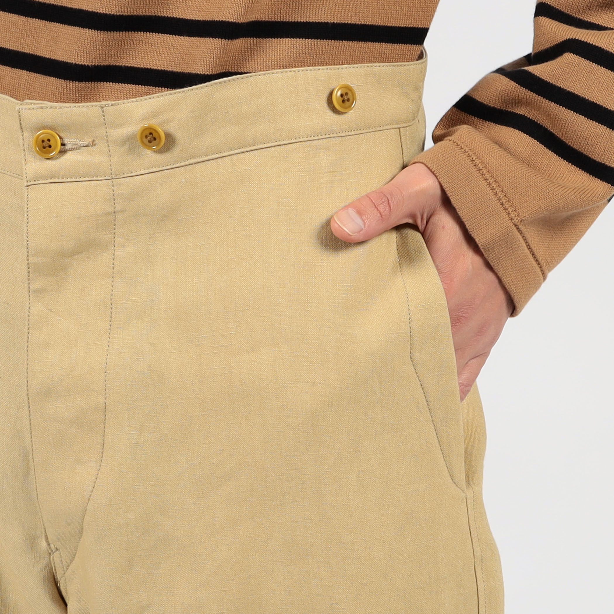 MAATEE&SONS FRENCH WORK PANTS LINEN CAMBUS リネンパンツ