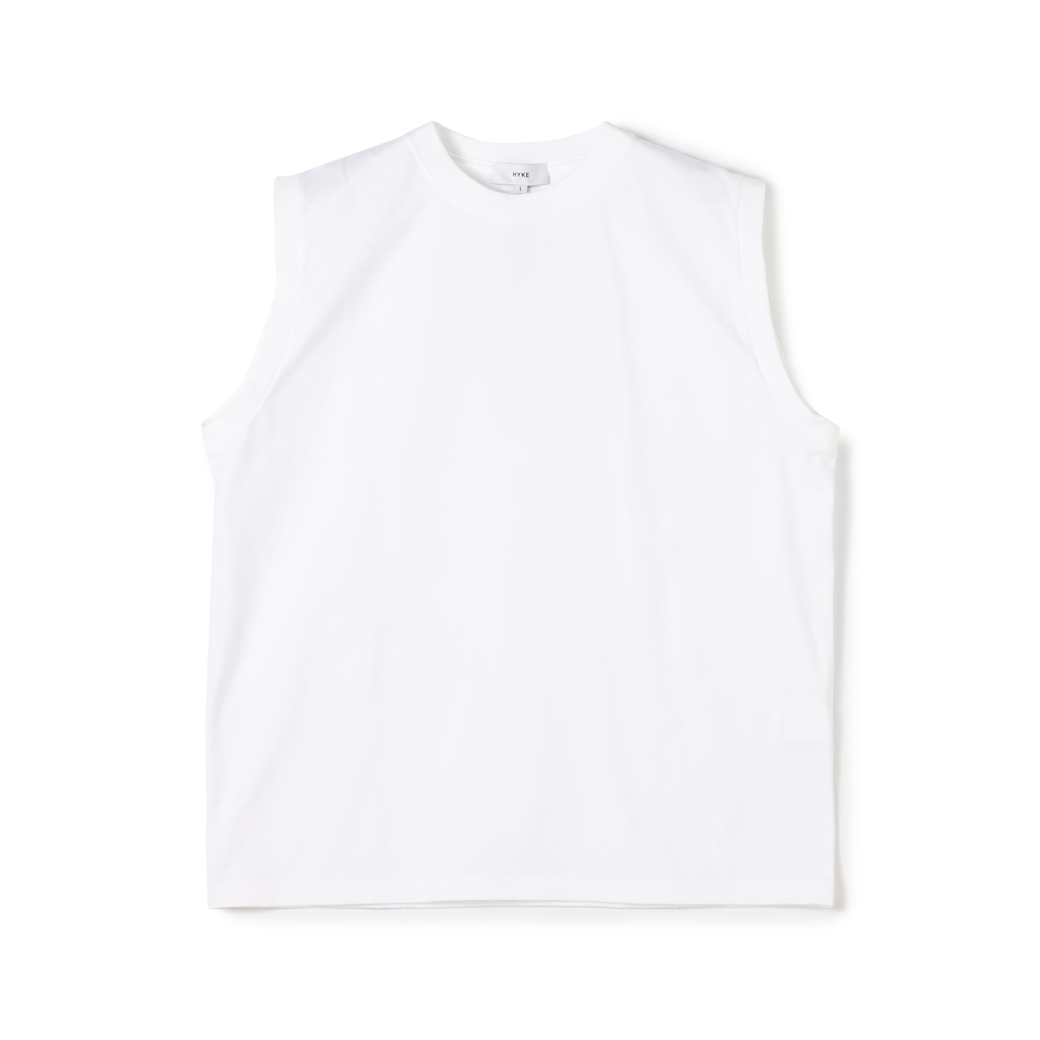 HYKE SLEEVELESS-TEE/BIG FIT コットン ノースリーブプルオーバー