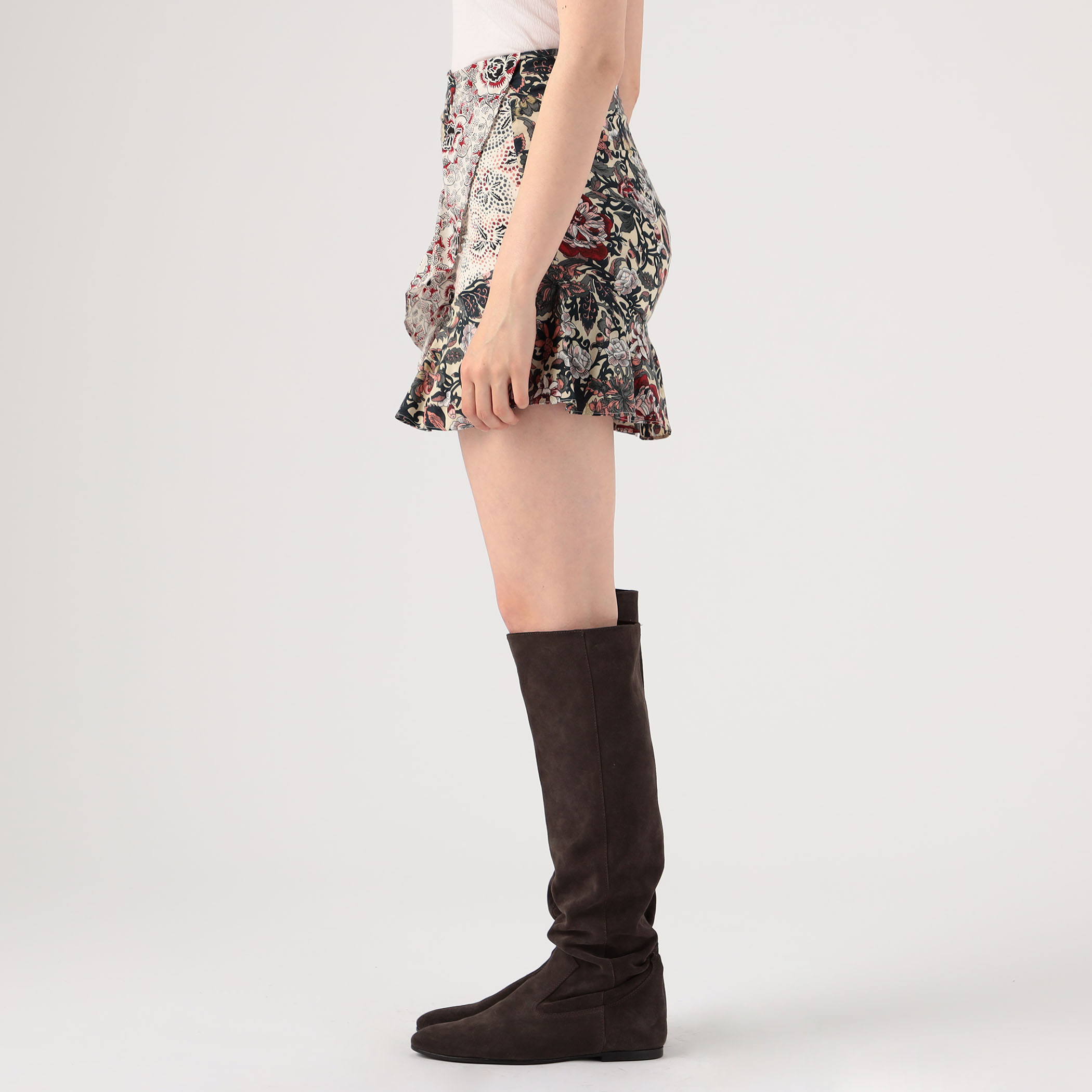 【入手困難⭐ISABEL MARANT ETOILE】花柄スカート　サイズ34 ISABEL MARANT ETOILE LOZ コットンフラワープリント フリルミニ