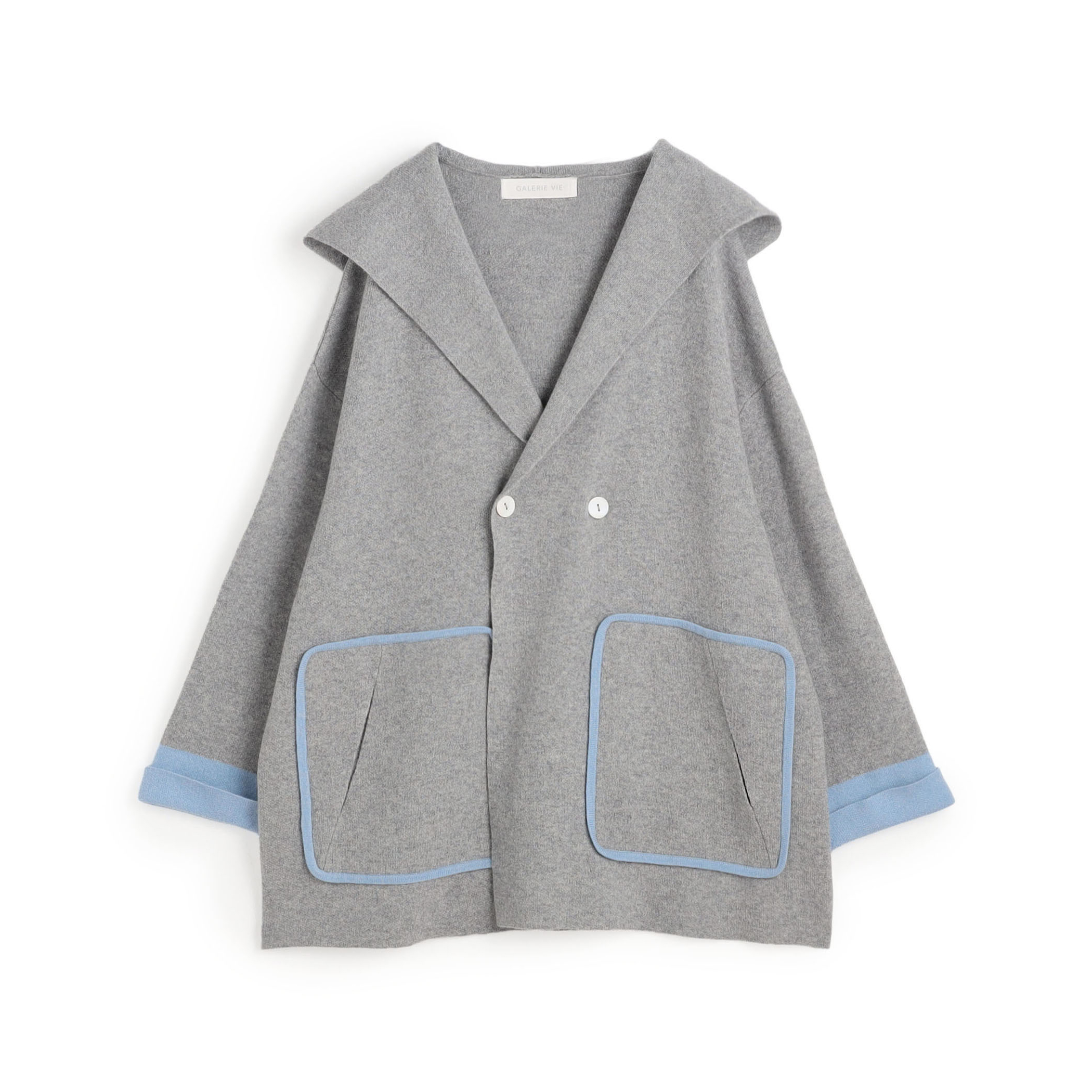 モンゴルカシミヤ フーデッドコート