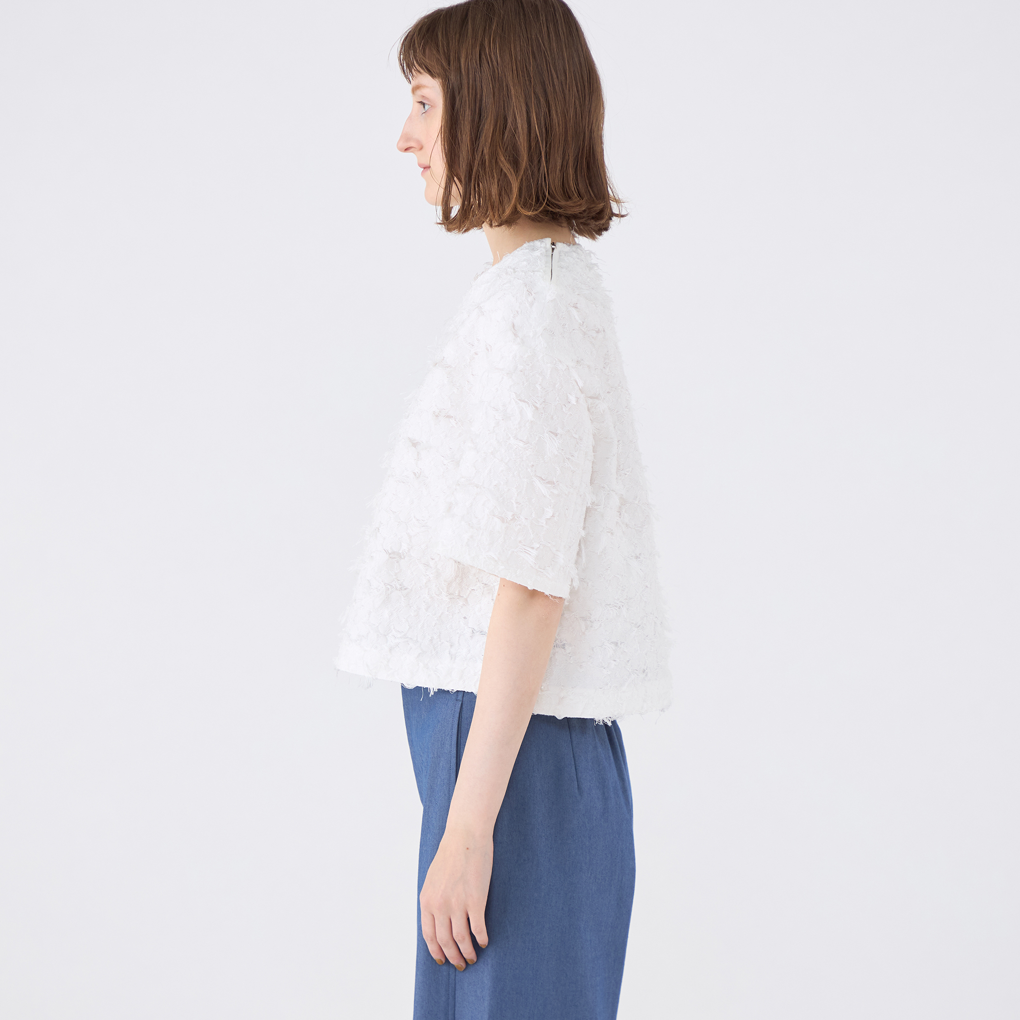 フラワーカットジャカード Tブラウス｜トゥモローランド 公式通販