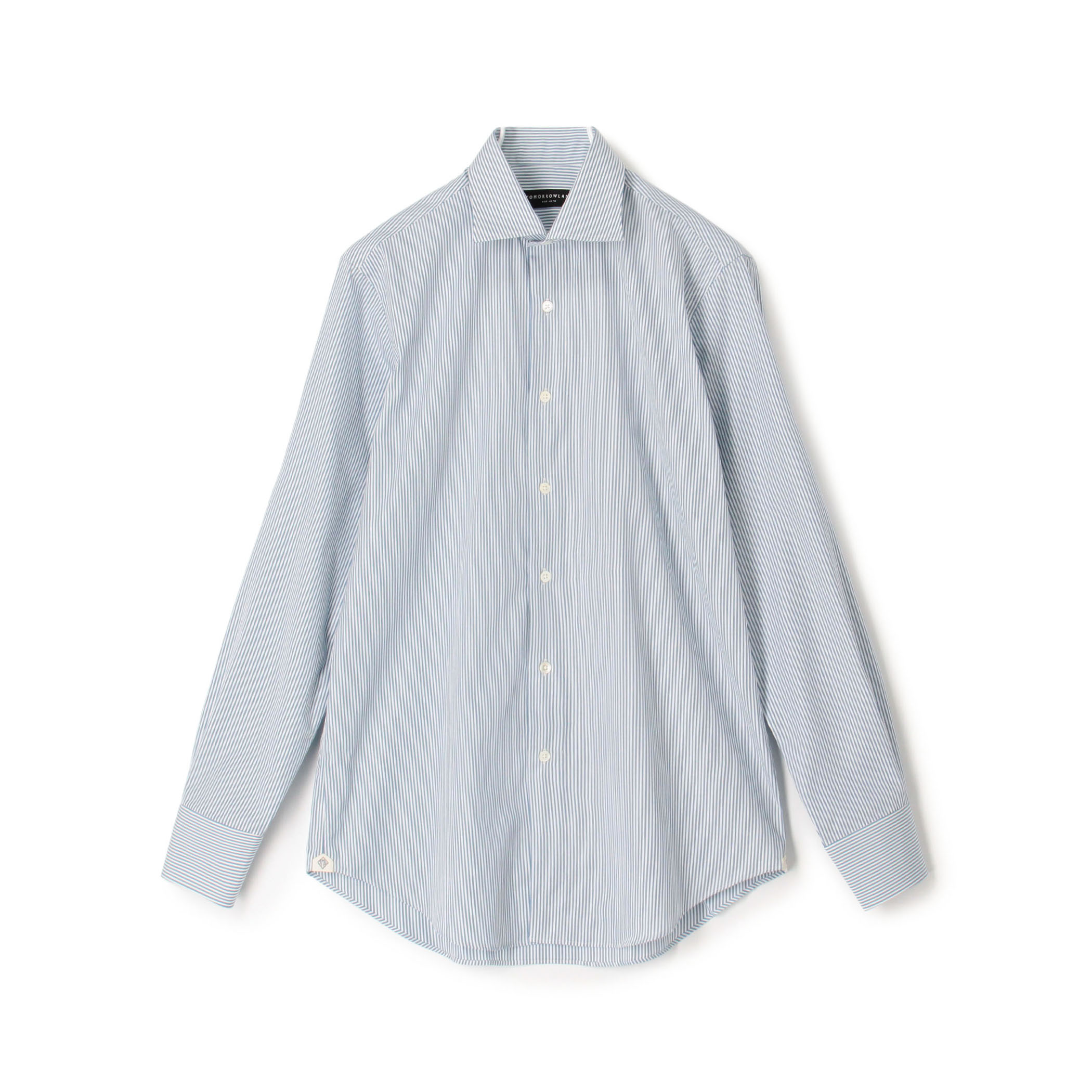 ■120/2コットン キャンディストライプ  レギュラーカラー ドレスシャツ