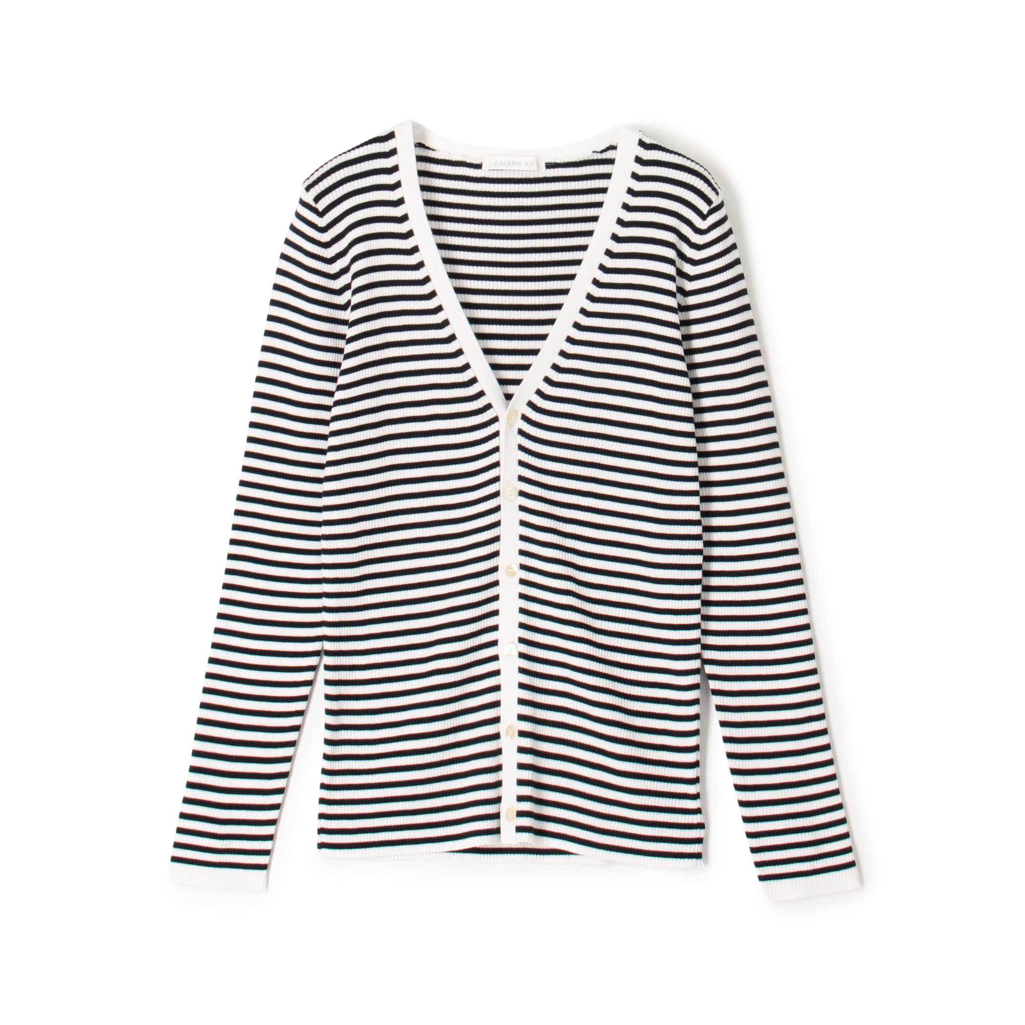 ギザコットンリブ Vネックカーディガン