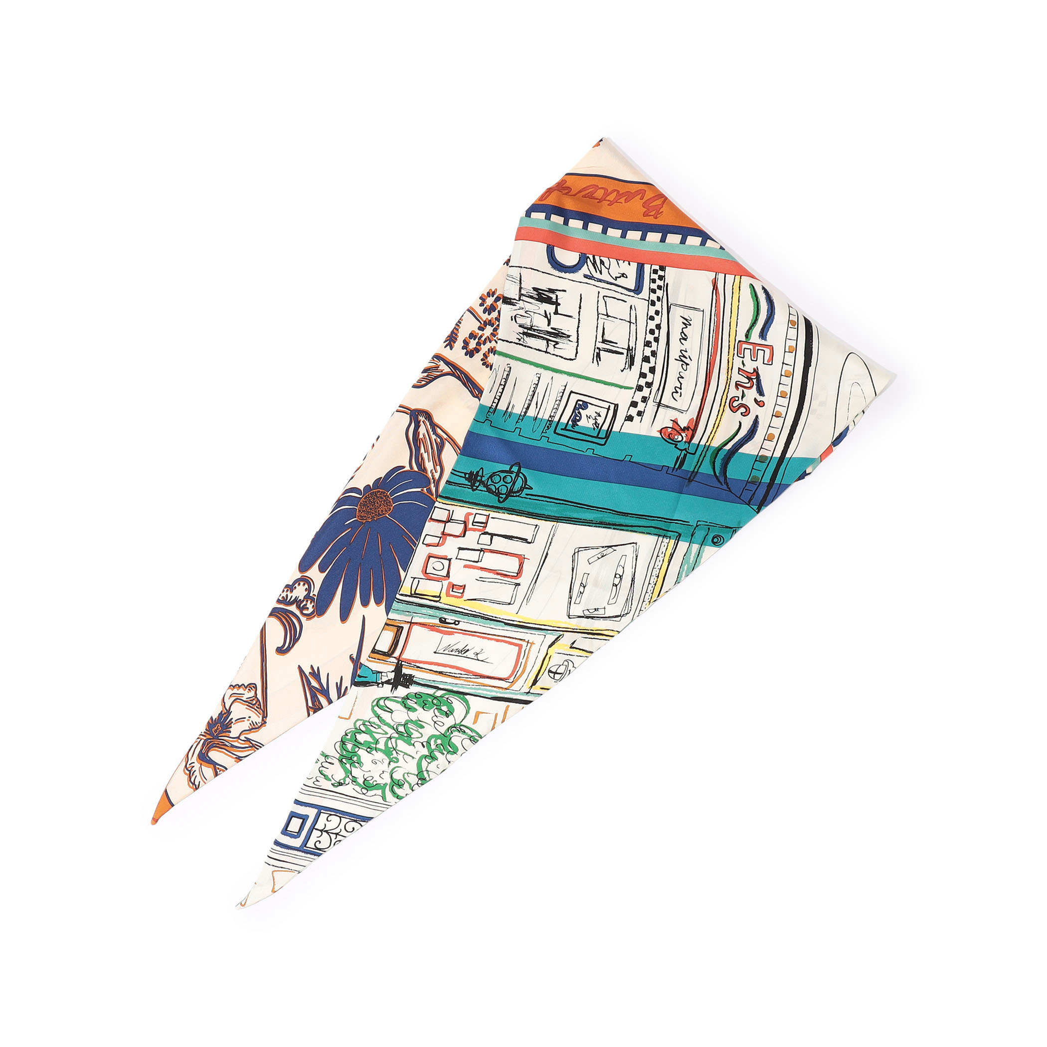 manipuri FLORA シルクスカーフ