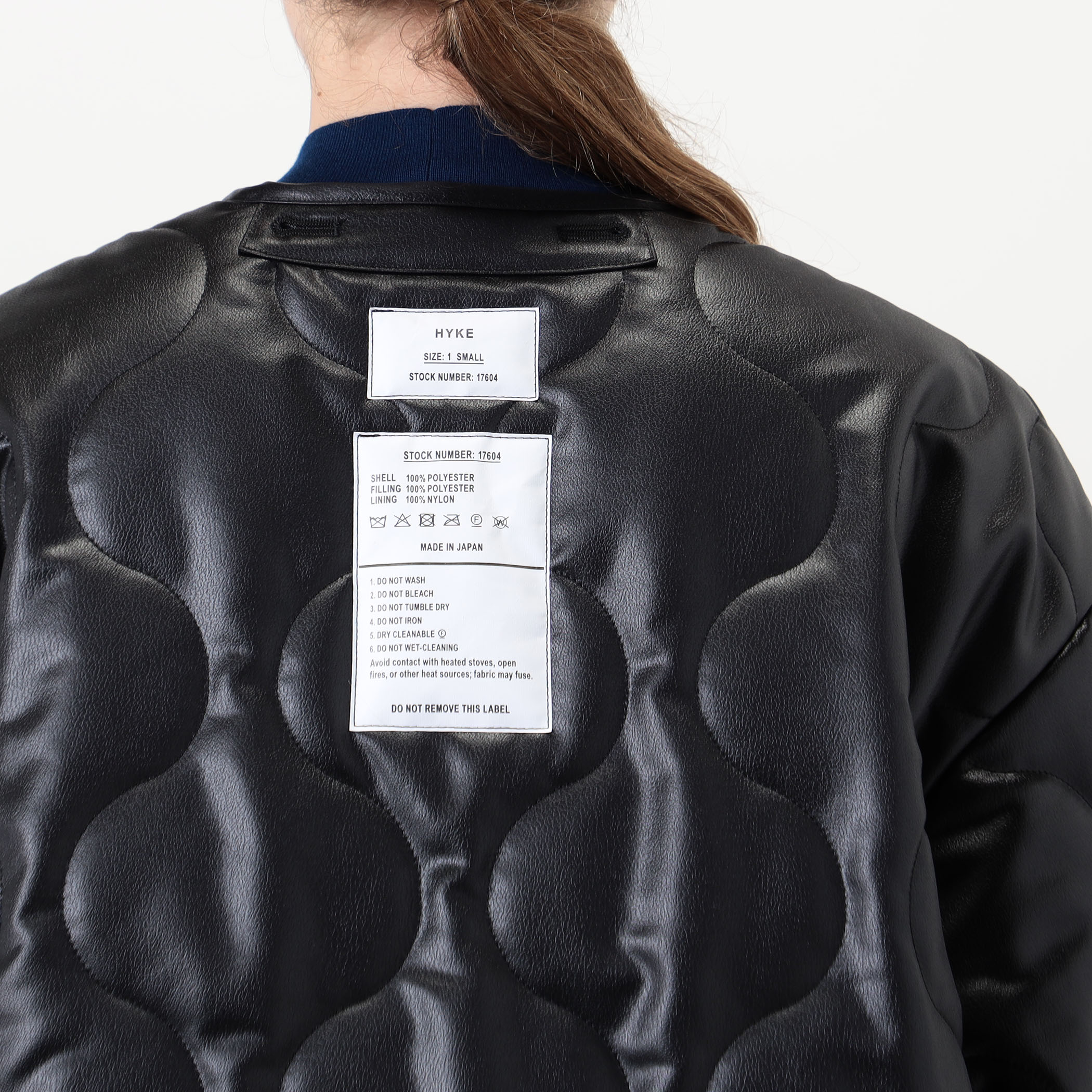 HYKE FAUX LEATHER QUILTED JACKET フェイクレザー キルトジャケット