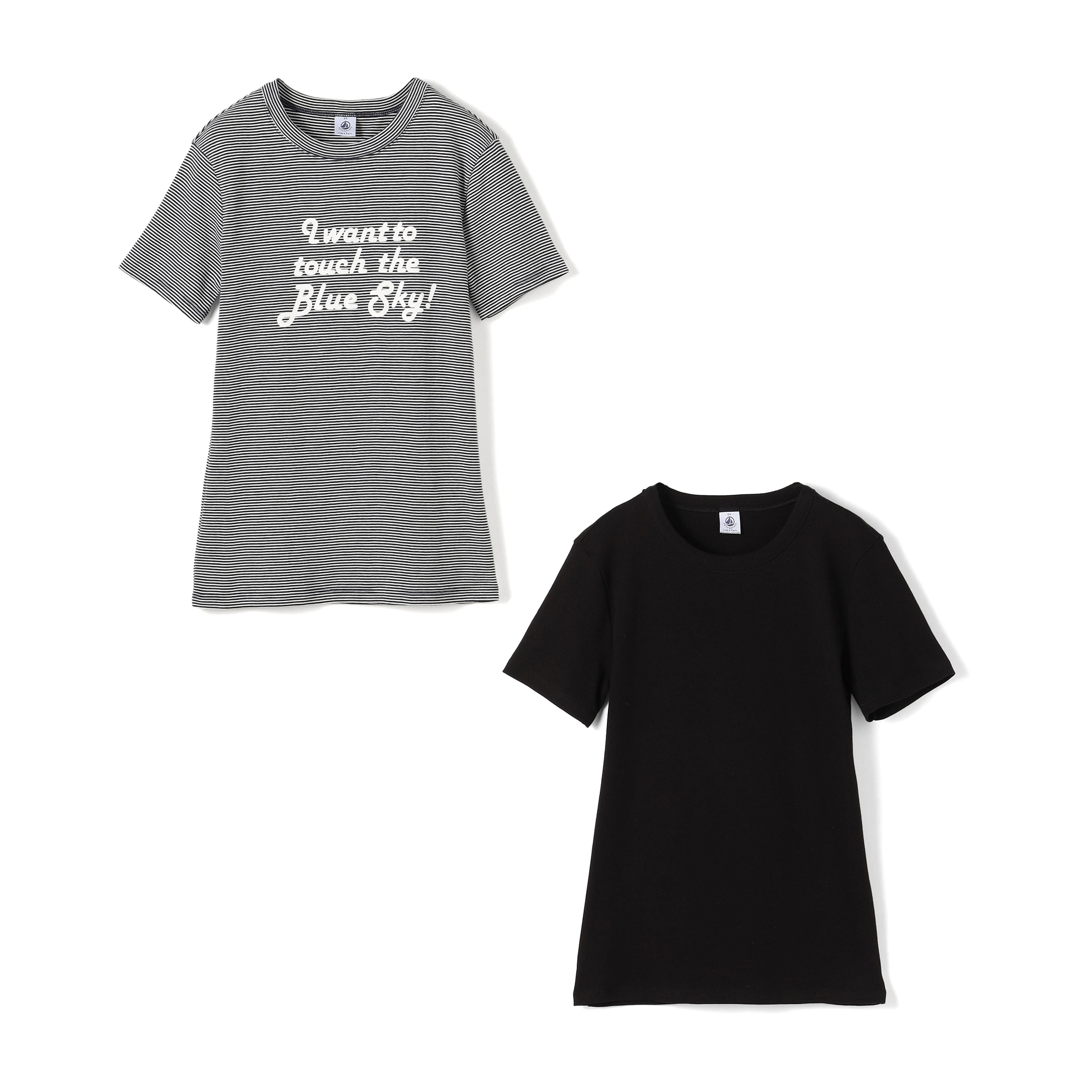 【別注】Petit Bateau×TOMORROWLAND Tシャツ 2枚組セット
