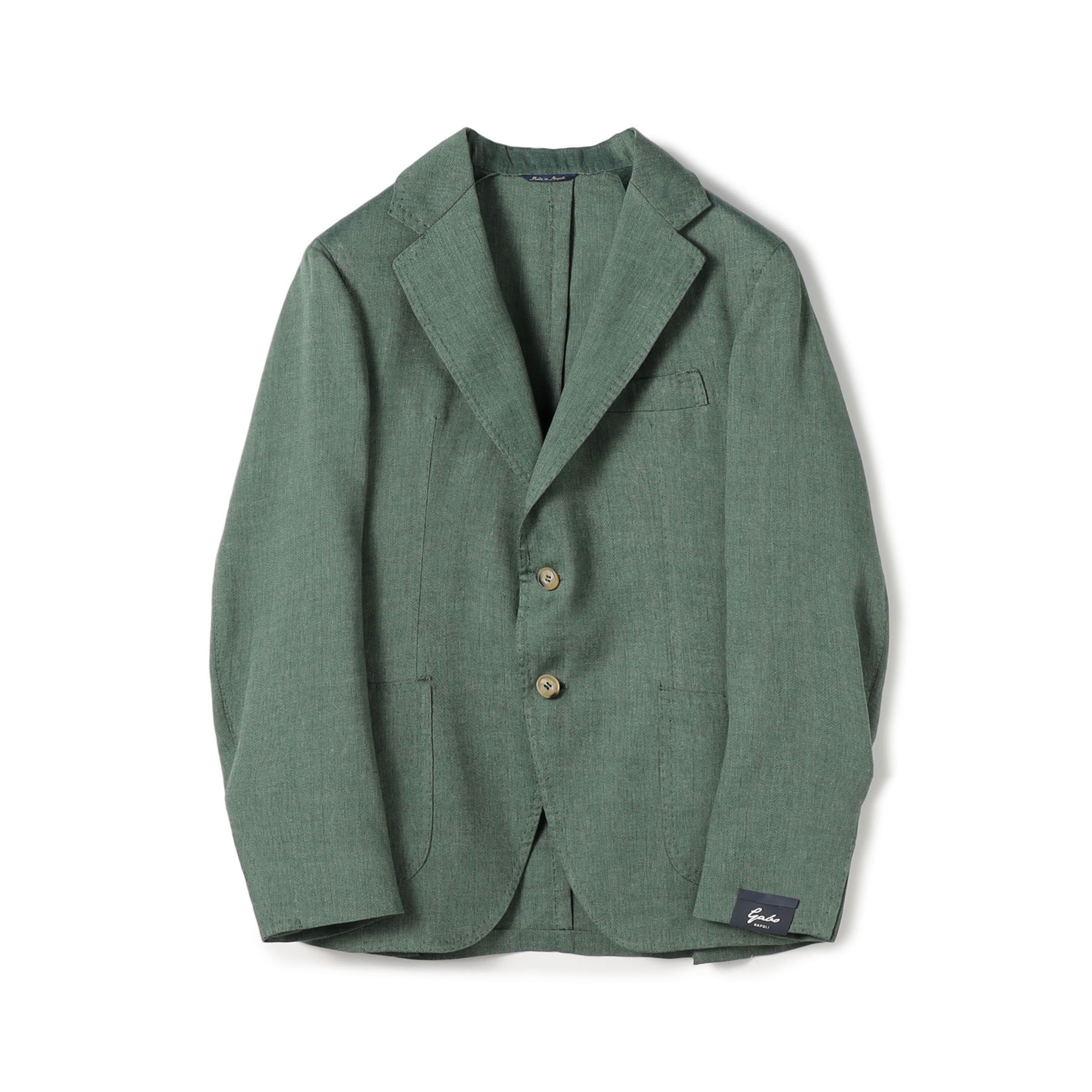 GABO リネンウール シングルブレステッド2Bジャケット