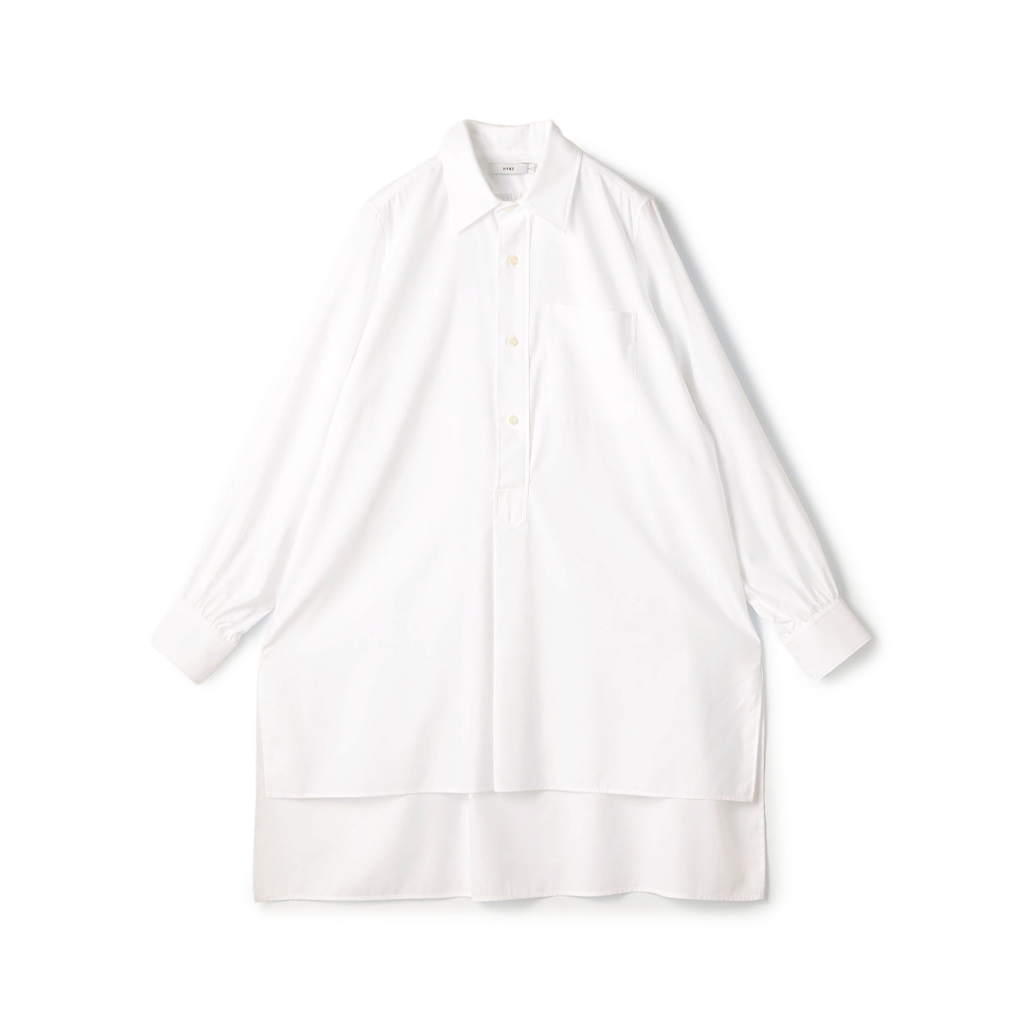 HYKE BROAD LONG SHIRT ロングシャツ