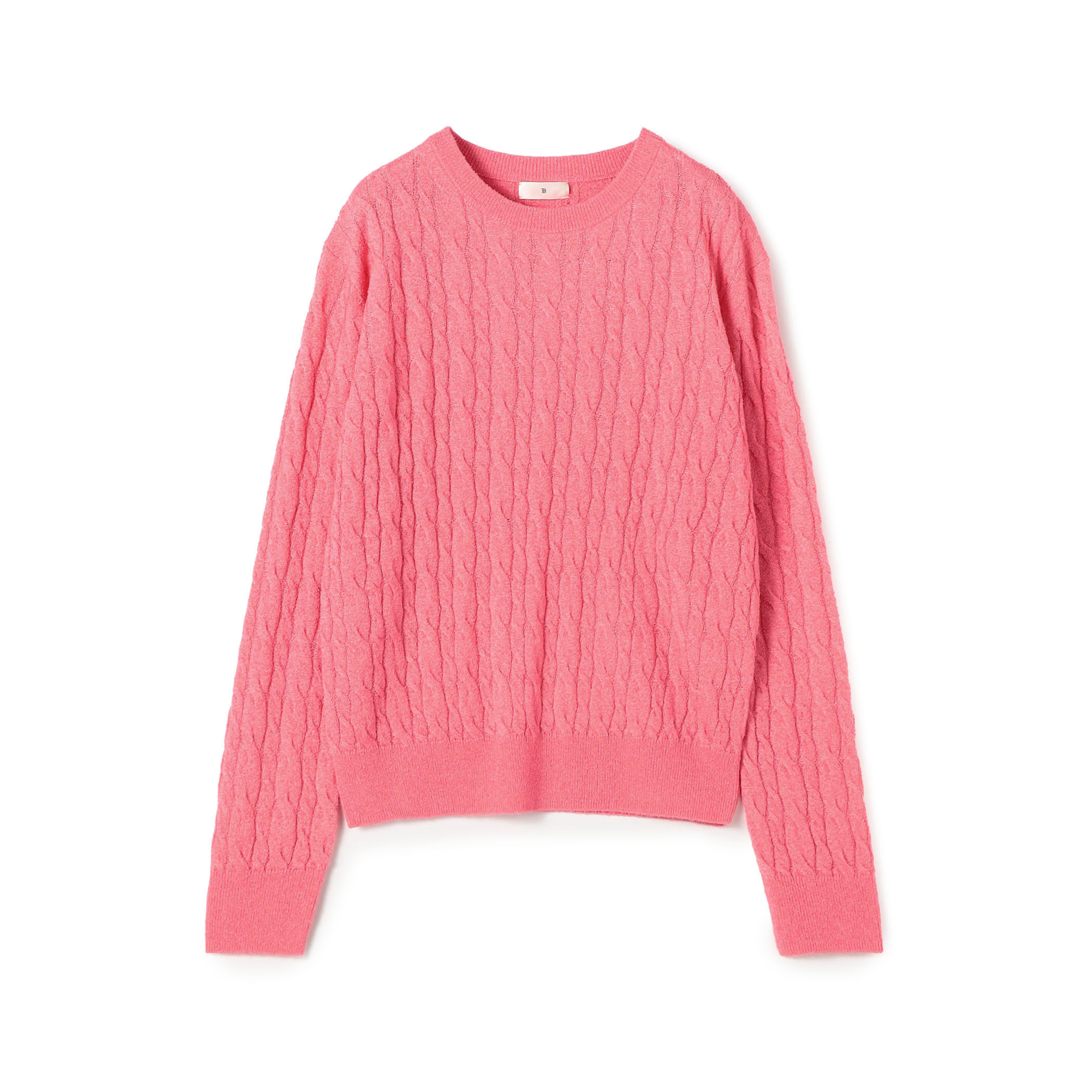 カシミヤシルク ケーブルニットプルオーバー