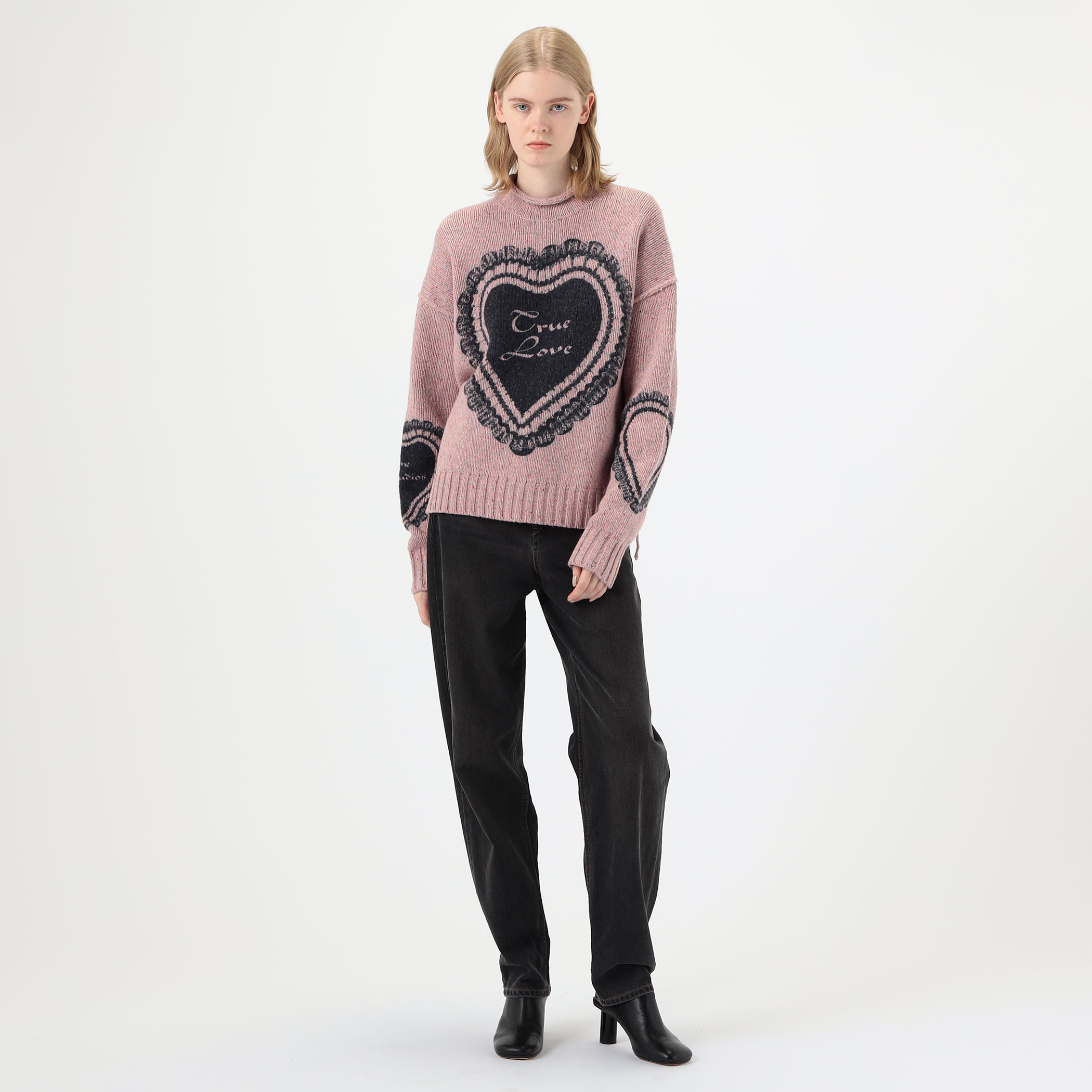 Acne Studios FN-WN-KNIT000783 ハートモチーフニット Acne Studios FN-WN-KNIT000783 ハートモチーフニット