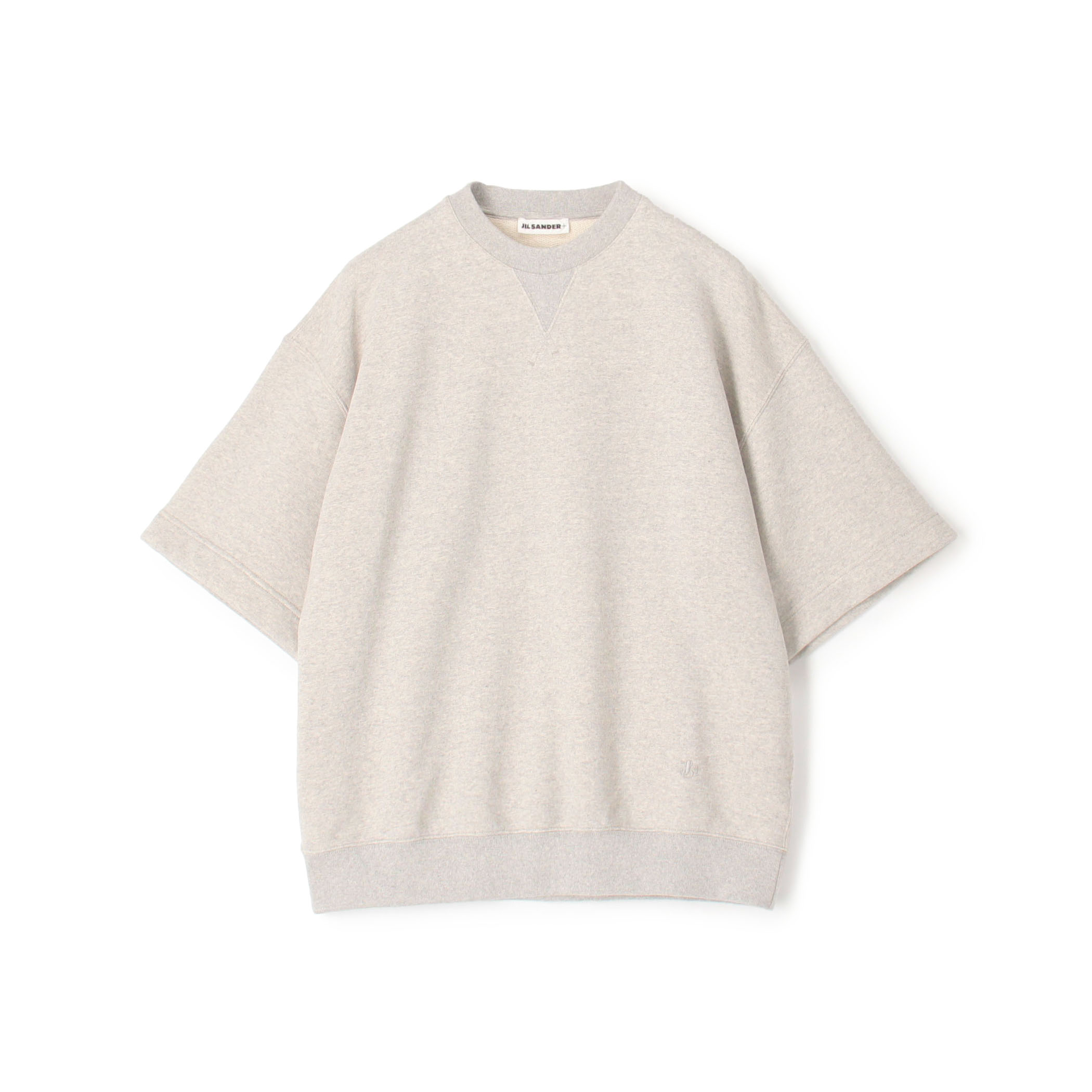 JIL SANDER+ COTTON SHORT SLEEVE EMBROIDERY T-SHIRT