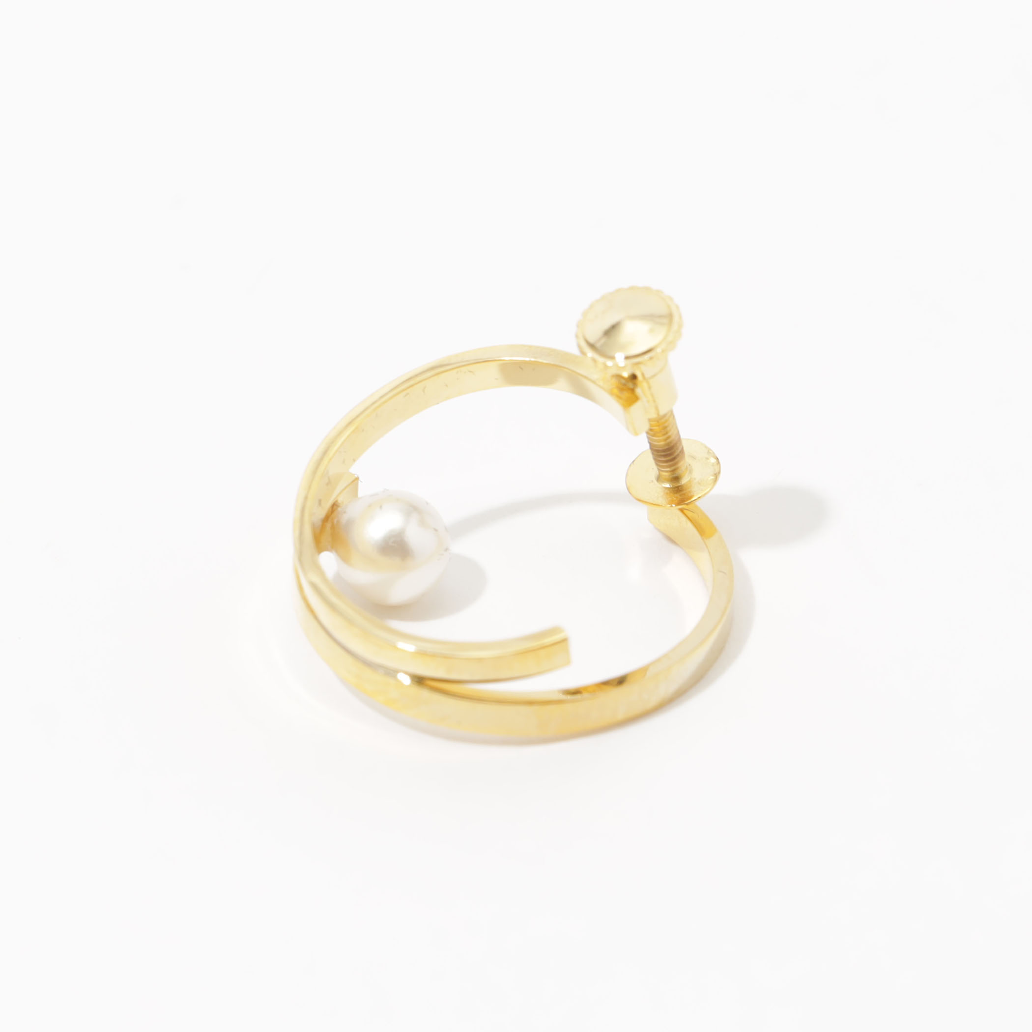 januka * TOMORROWLAND パールフープピア 別注】januka×TOMORROWLAND ダブルフープ パールピアス