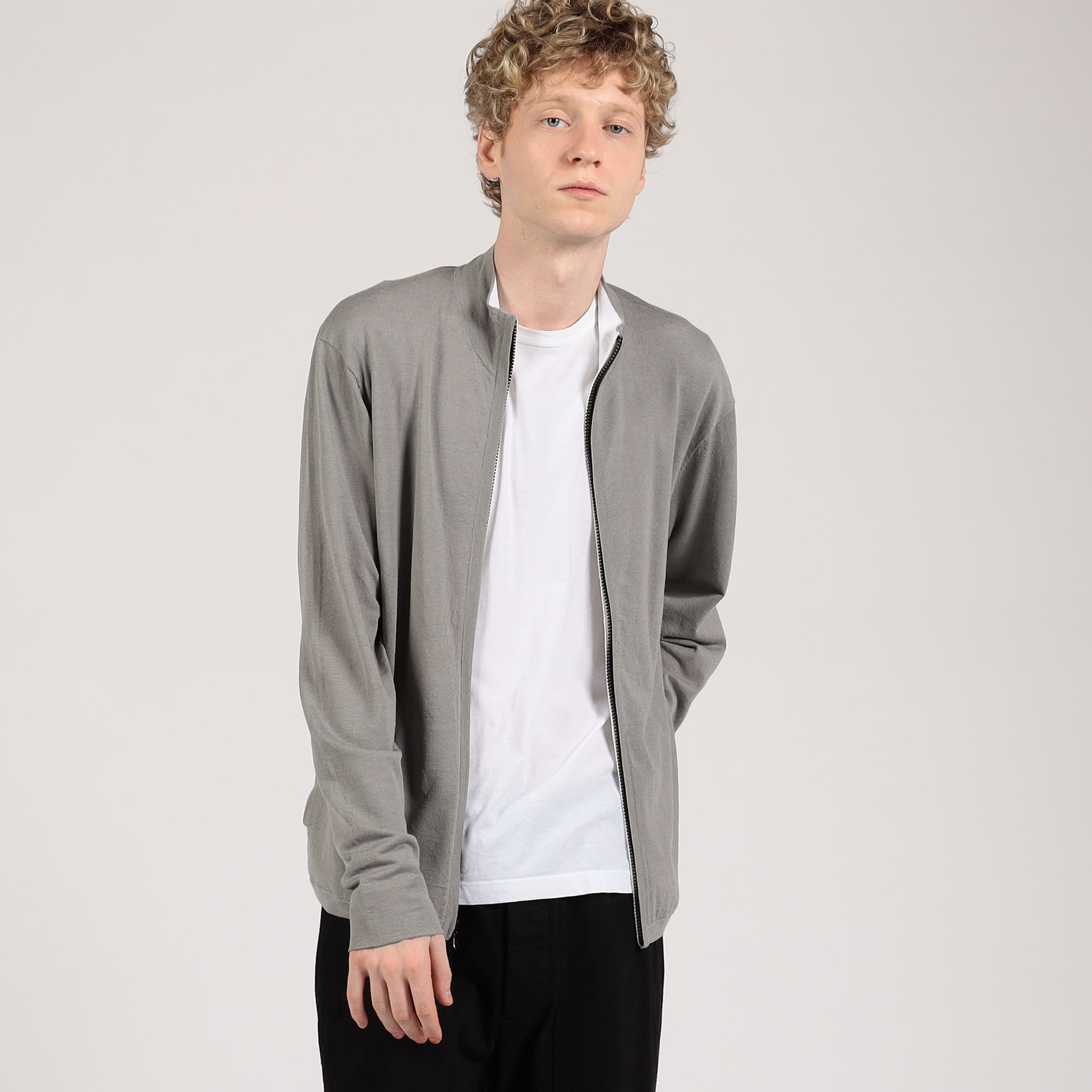 リネンブレンド ジップアップカーディガン MYLP2128｜トゥモローランド