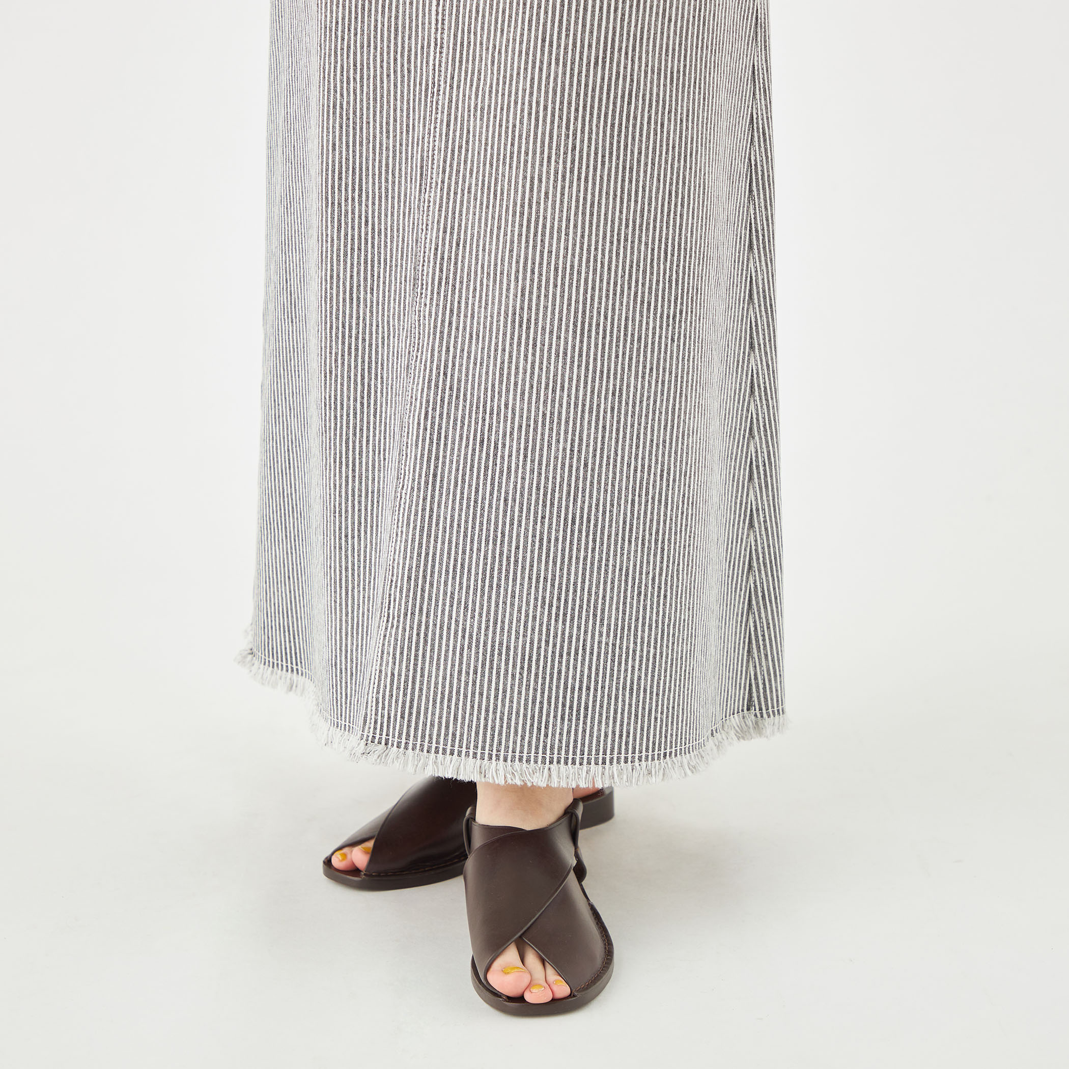 45R★美品★ベスト★ヒッコリーストライプデニム★シャンブレー切替★ブルー POST OVERALLS ヒッコリーストライプ切り替えセルビッチデニム